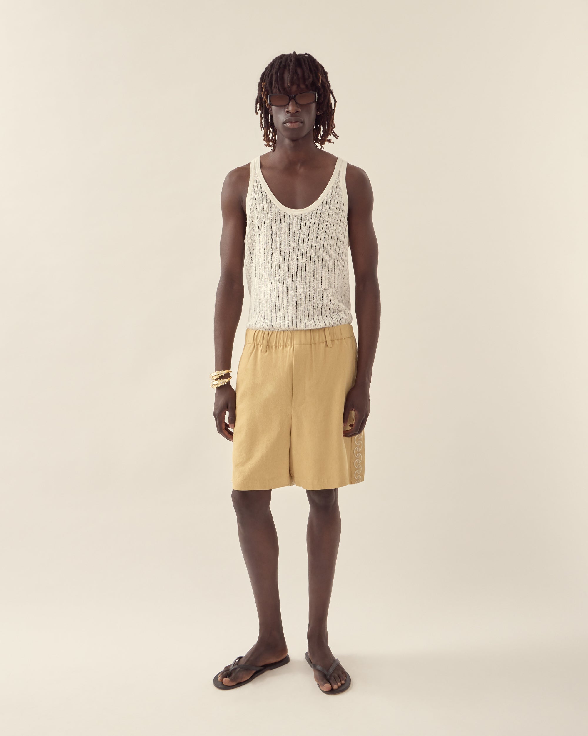 Embroidered Resort Short