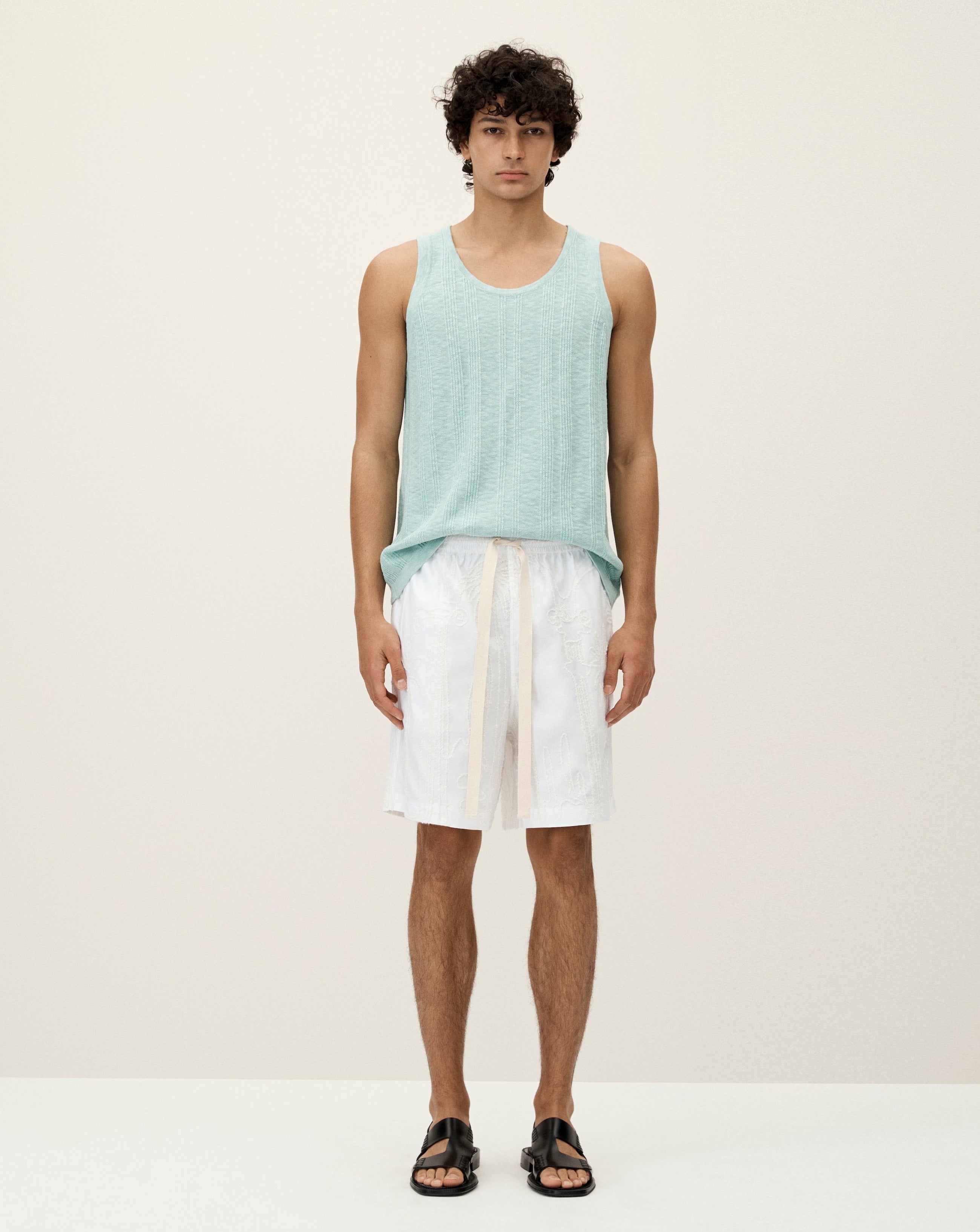 COMMAS RESORT 2024 Palm Embroidered Shorts