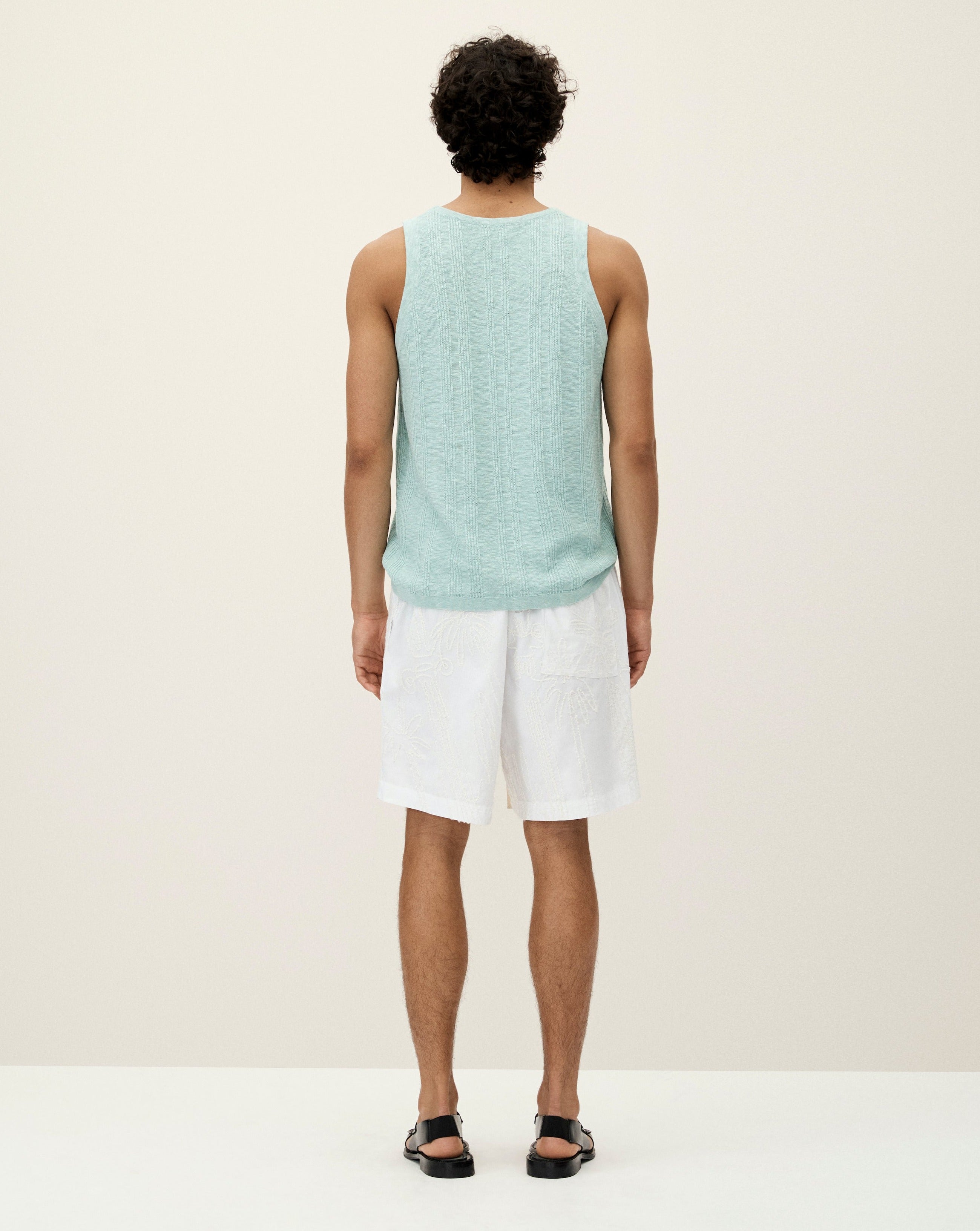 COMMAS RESORT 2024 Palm Embroidered Shorts