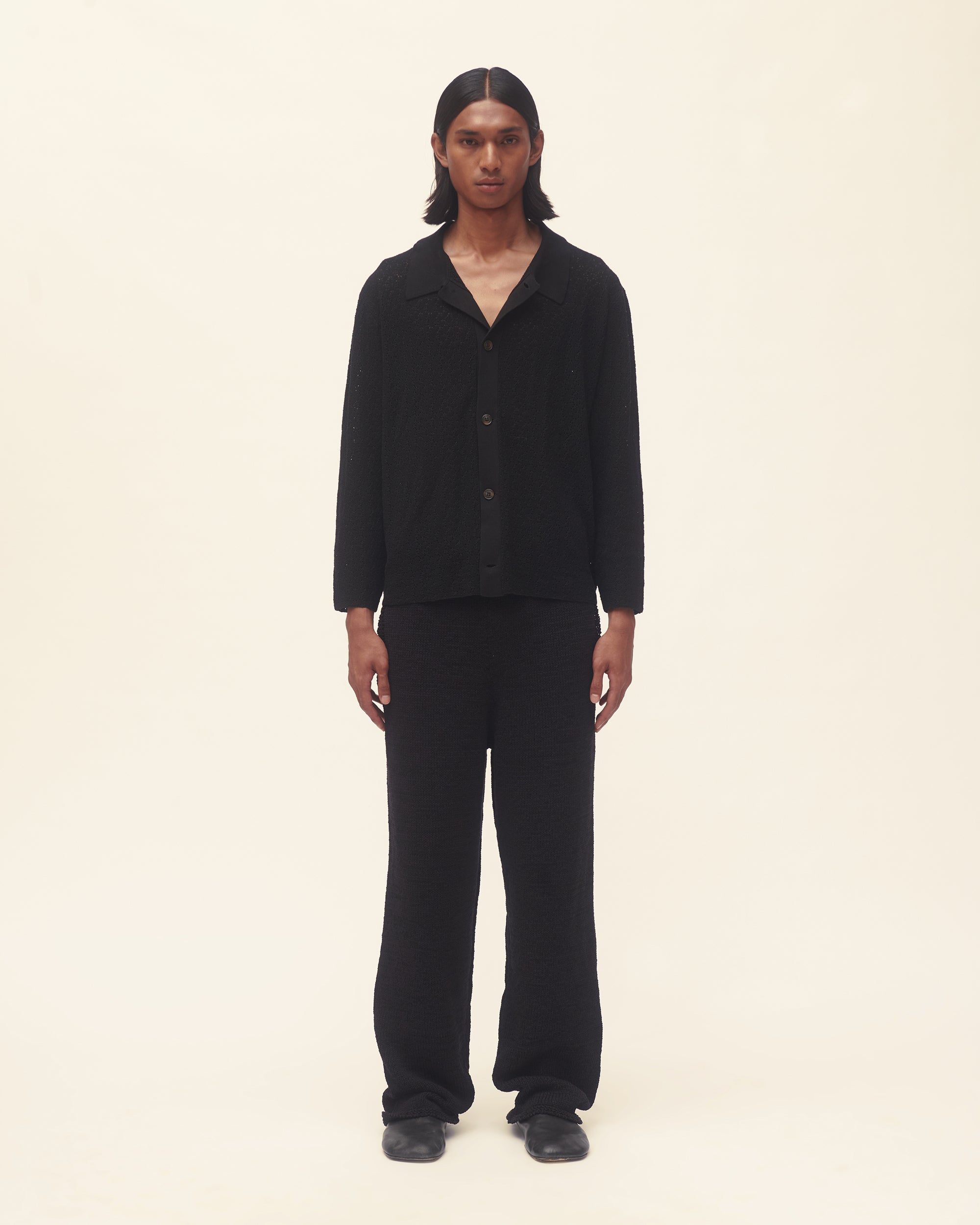 Long Sleeve Button Through Knit