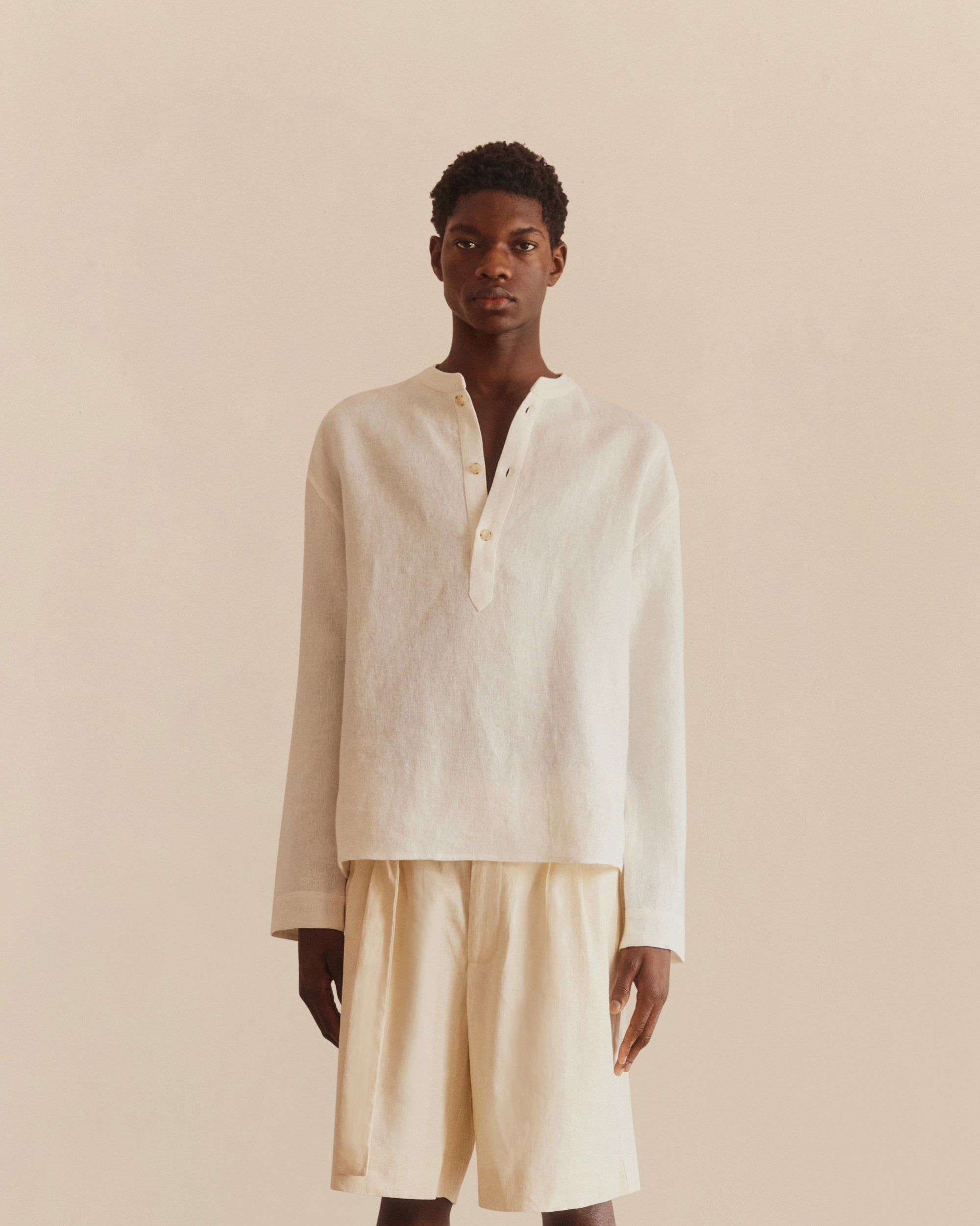 Linen Popover Shirt - COMMAS