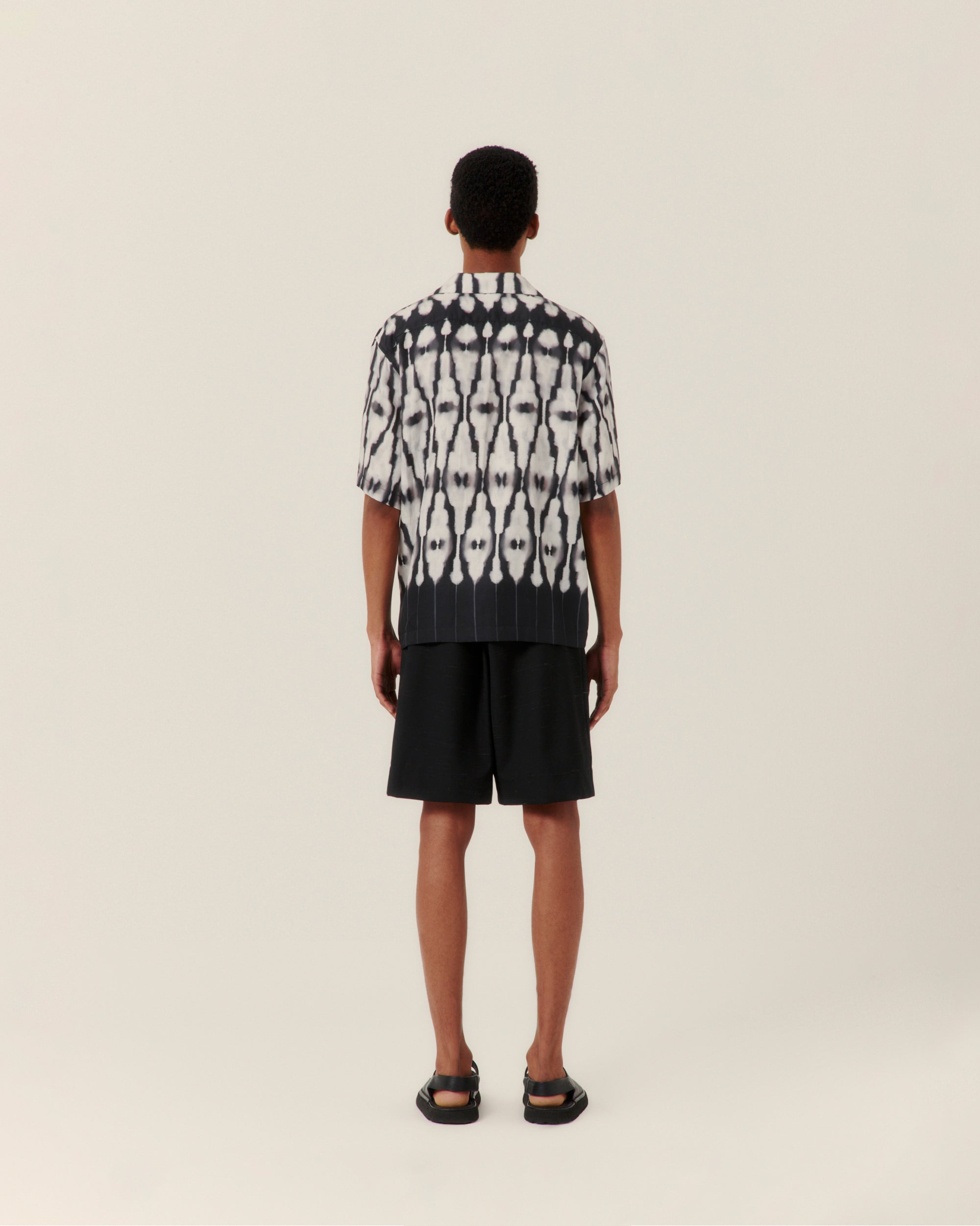 Heathered Tailored Shorts Black