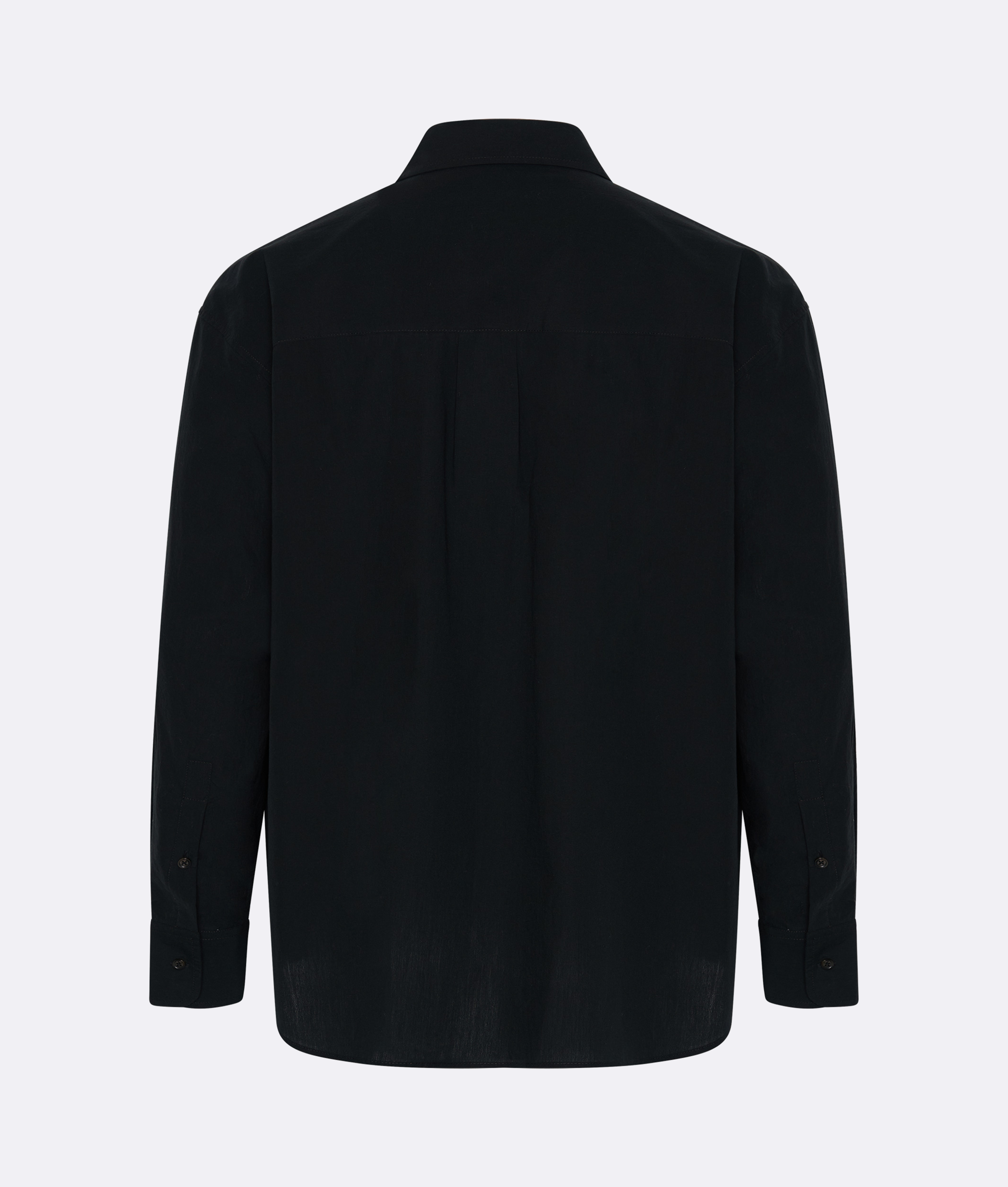 Black Relaxed Cotton Shirt - COMMAS 
