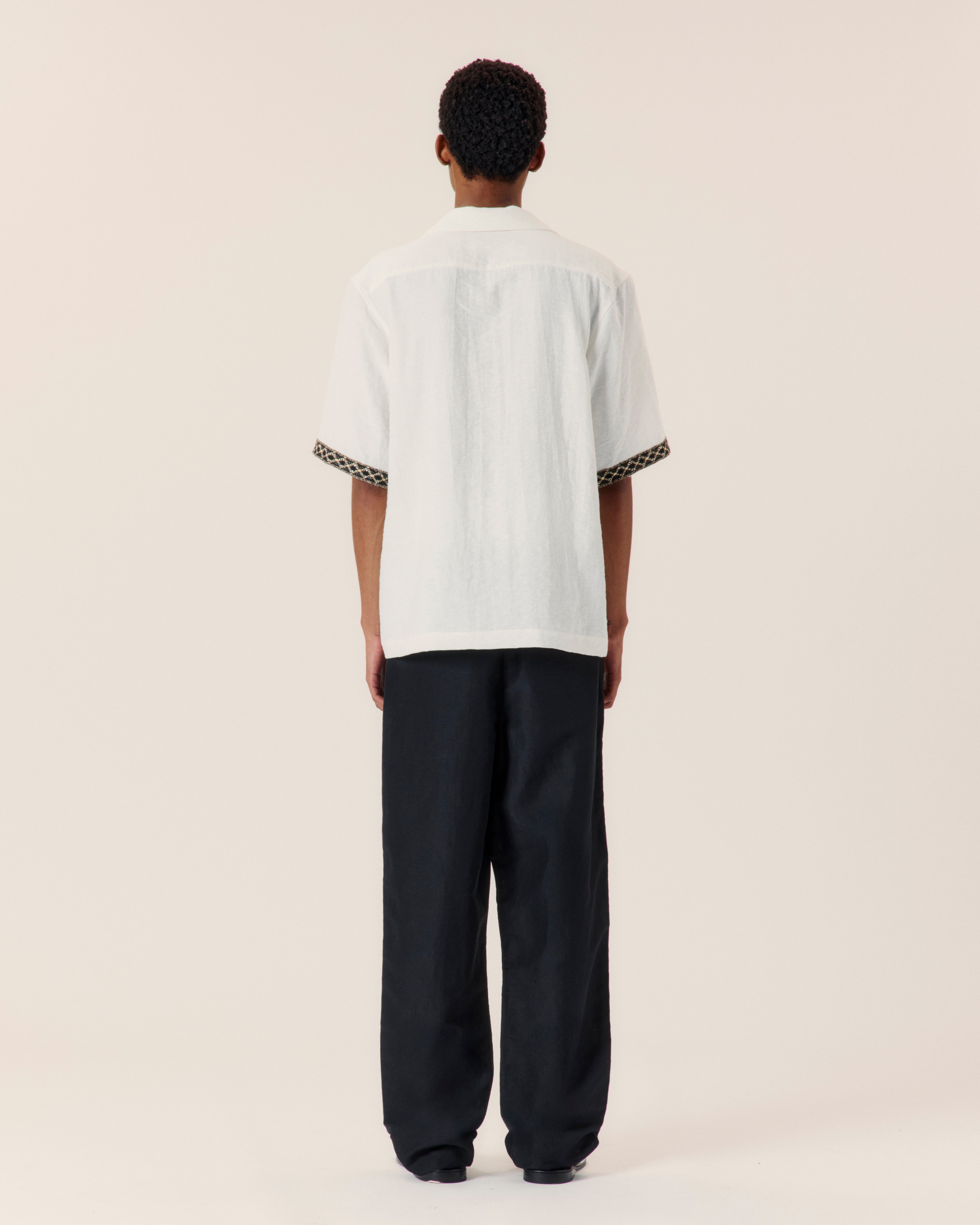 Wide Leg Linen Trousers - COMMAS