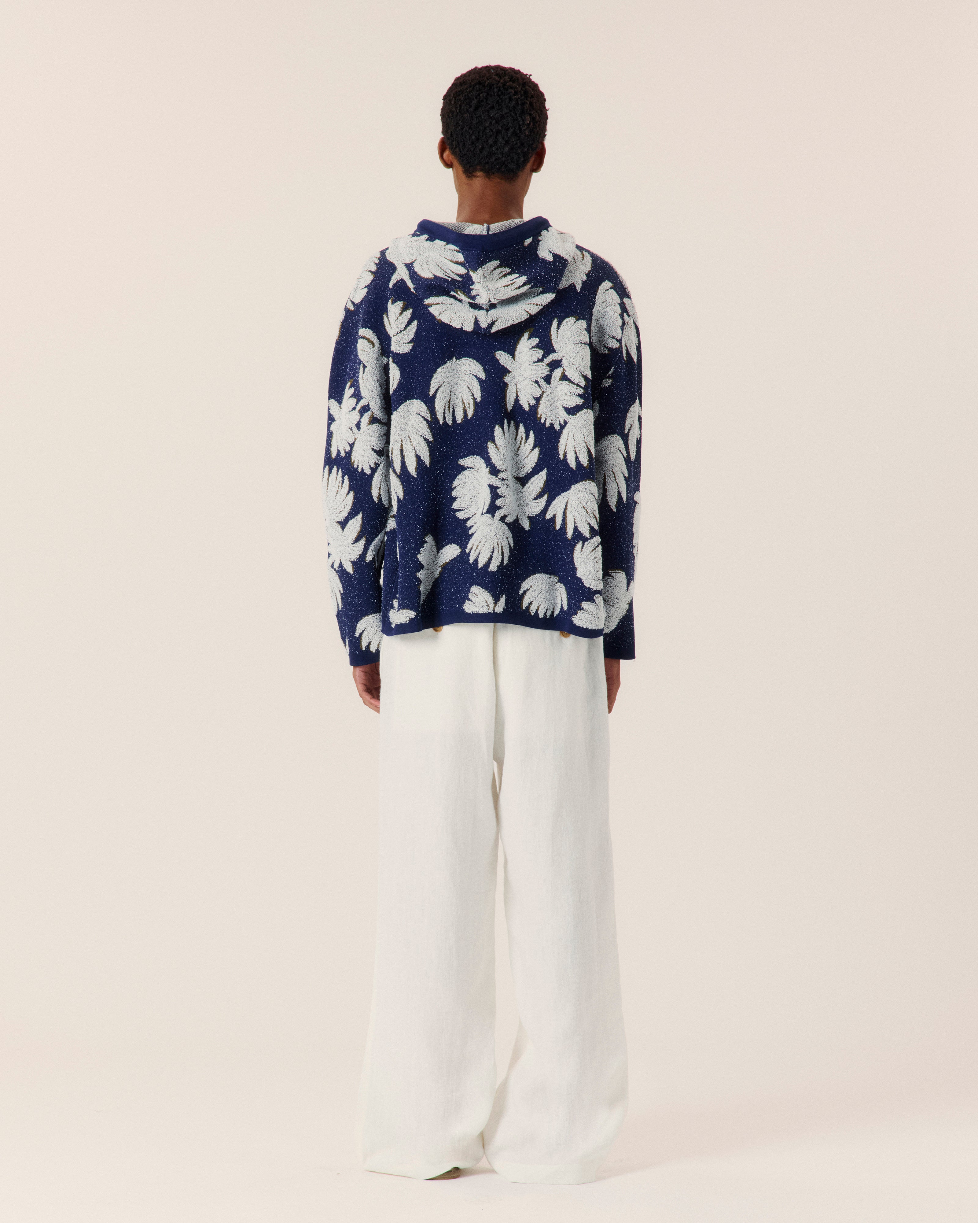 Palm Jacquard Hoodie - COMMAS