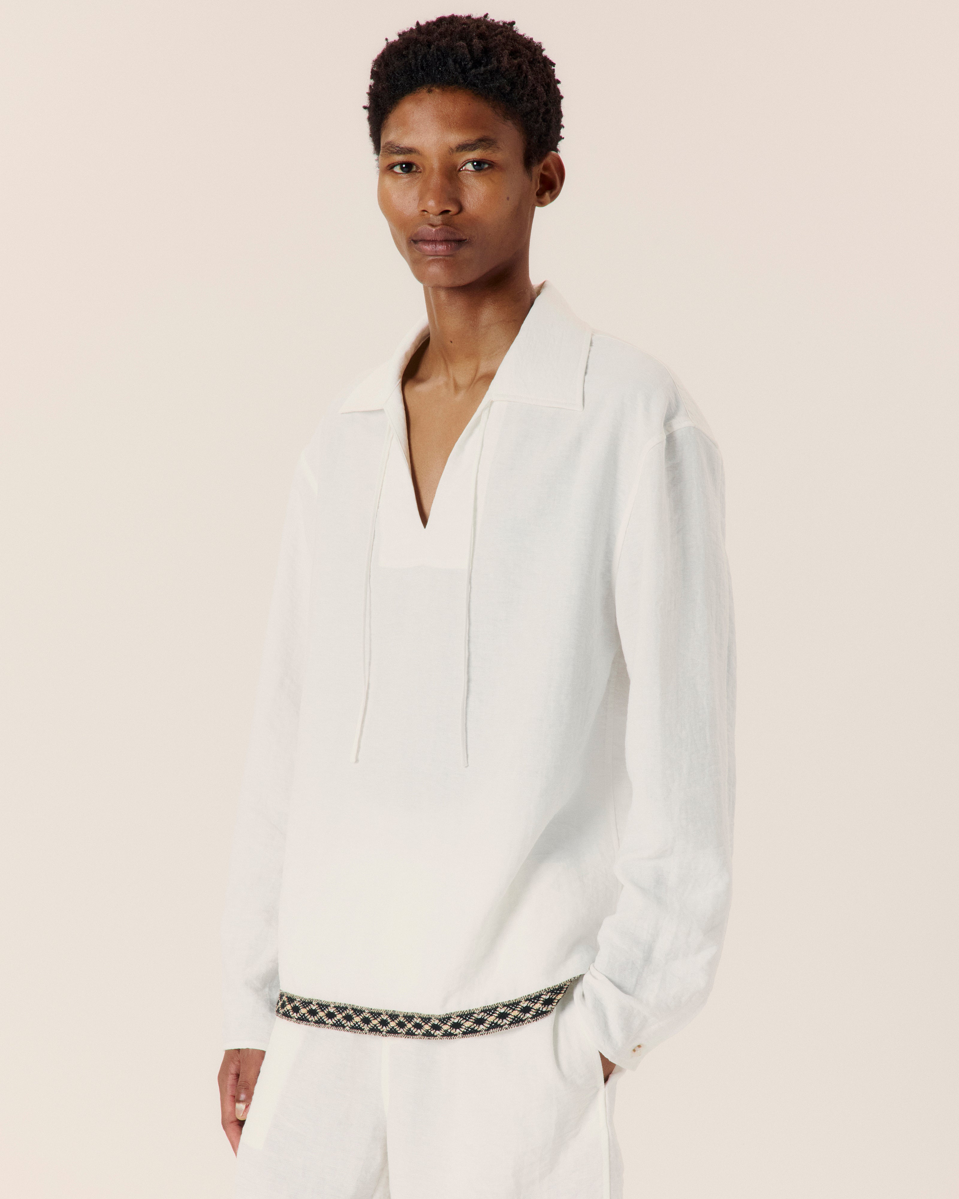 Resort Front Tie Shirt - COMMAS