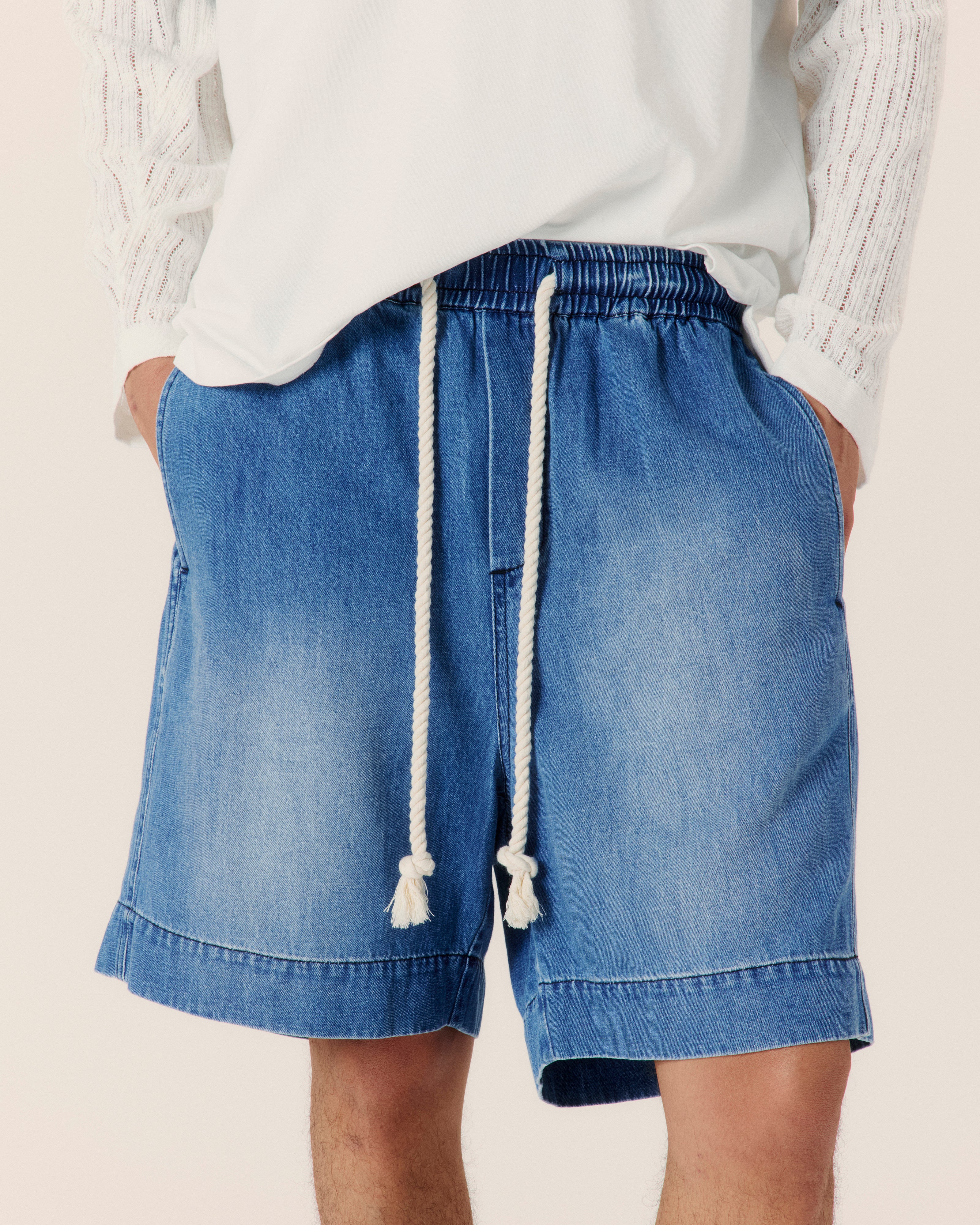 Cotton Hemp Denim Short - COMMAS