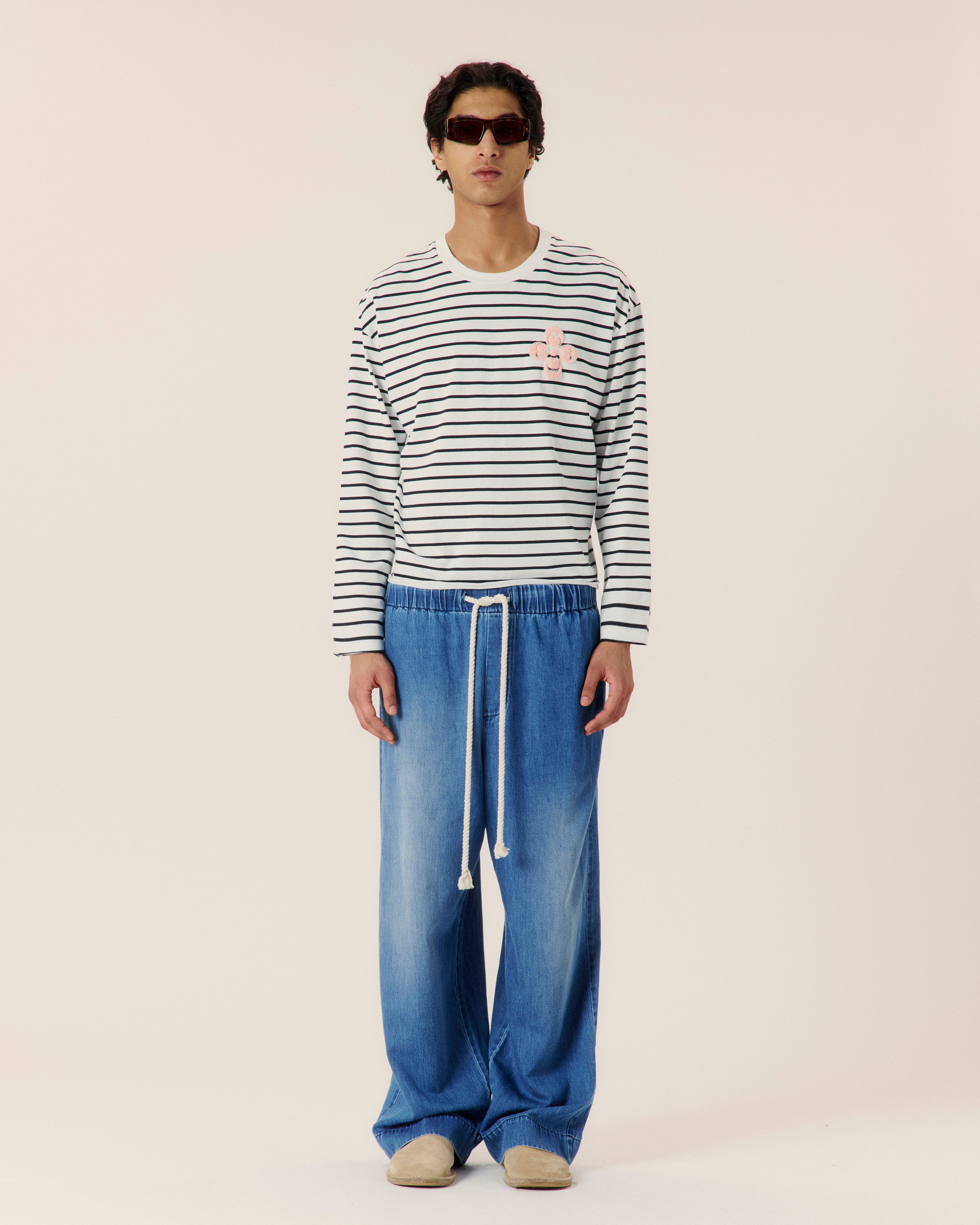 Cotton Hemp Denim Trouser - COMMAS