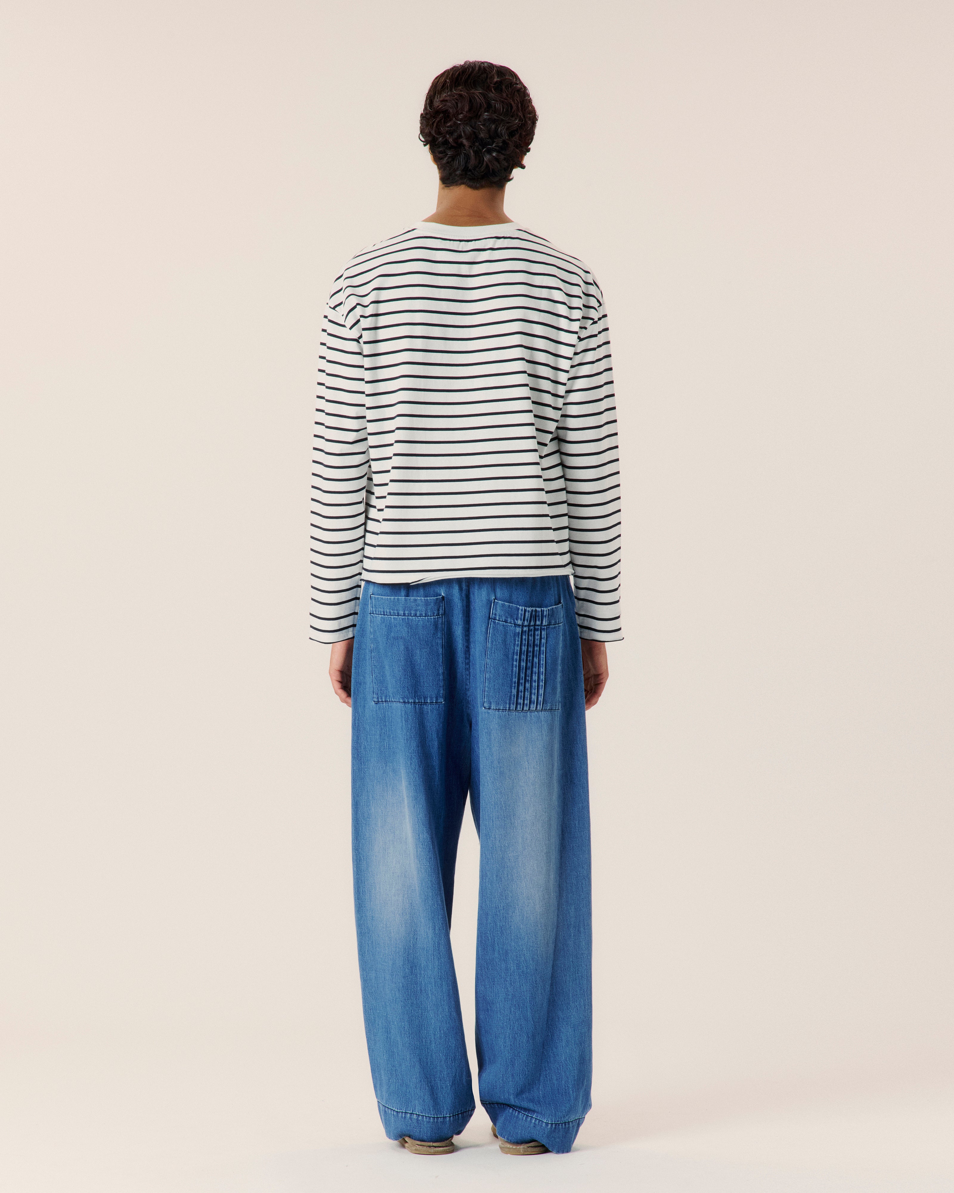 Cotton Hemp Denim Trouser - COMMAS