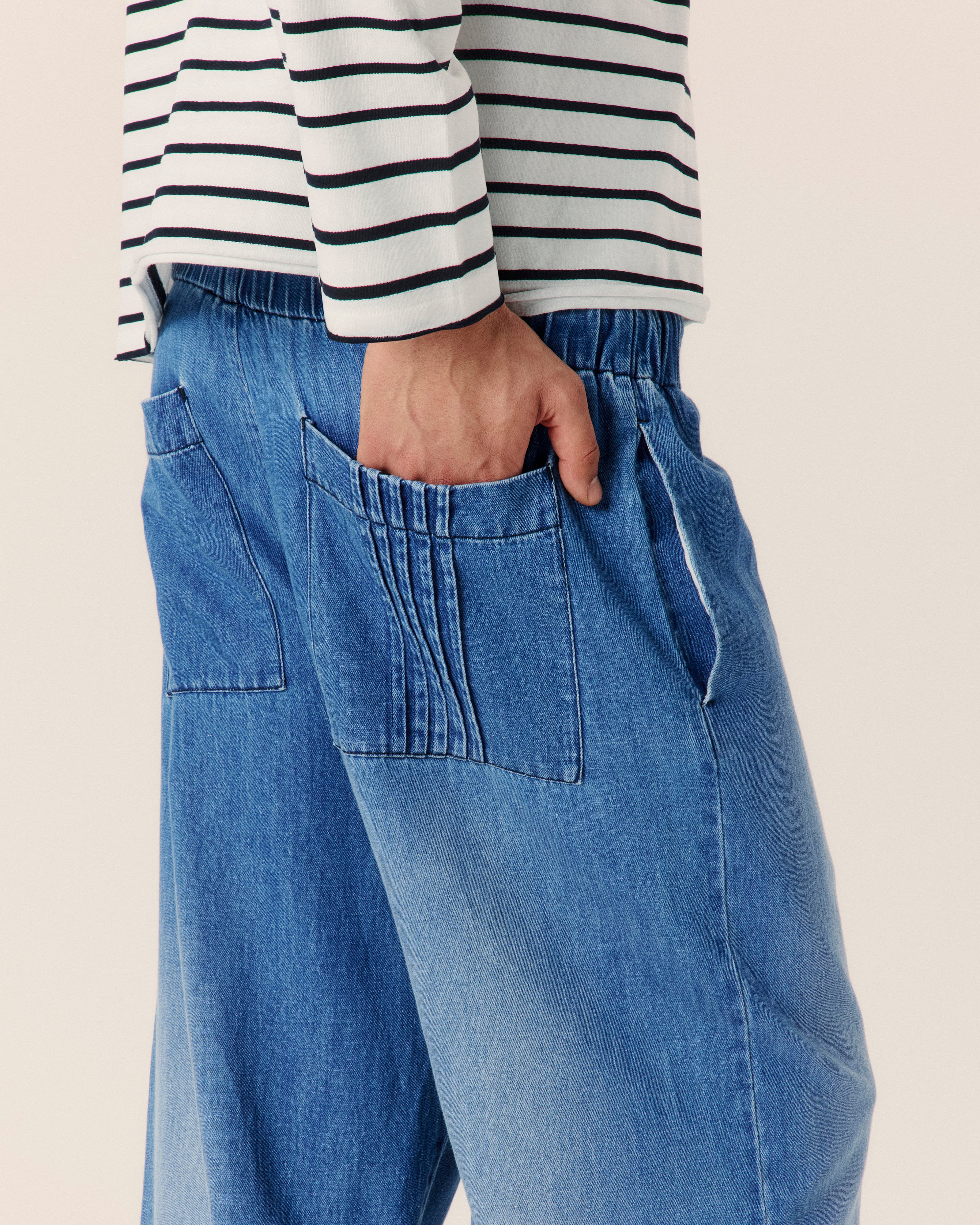 Cotton Hemp Denim Trouser - COMMAS