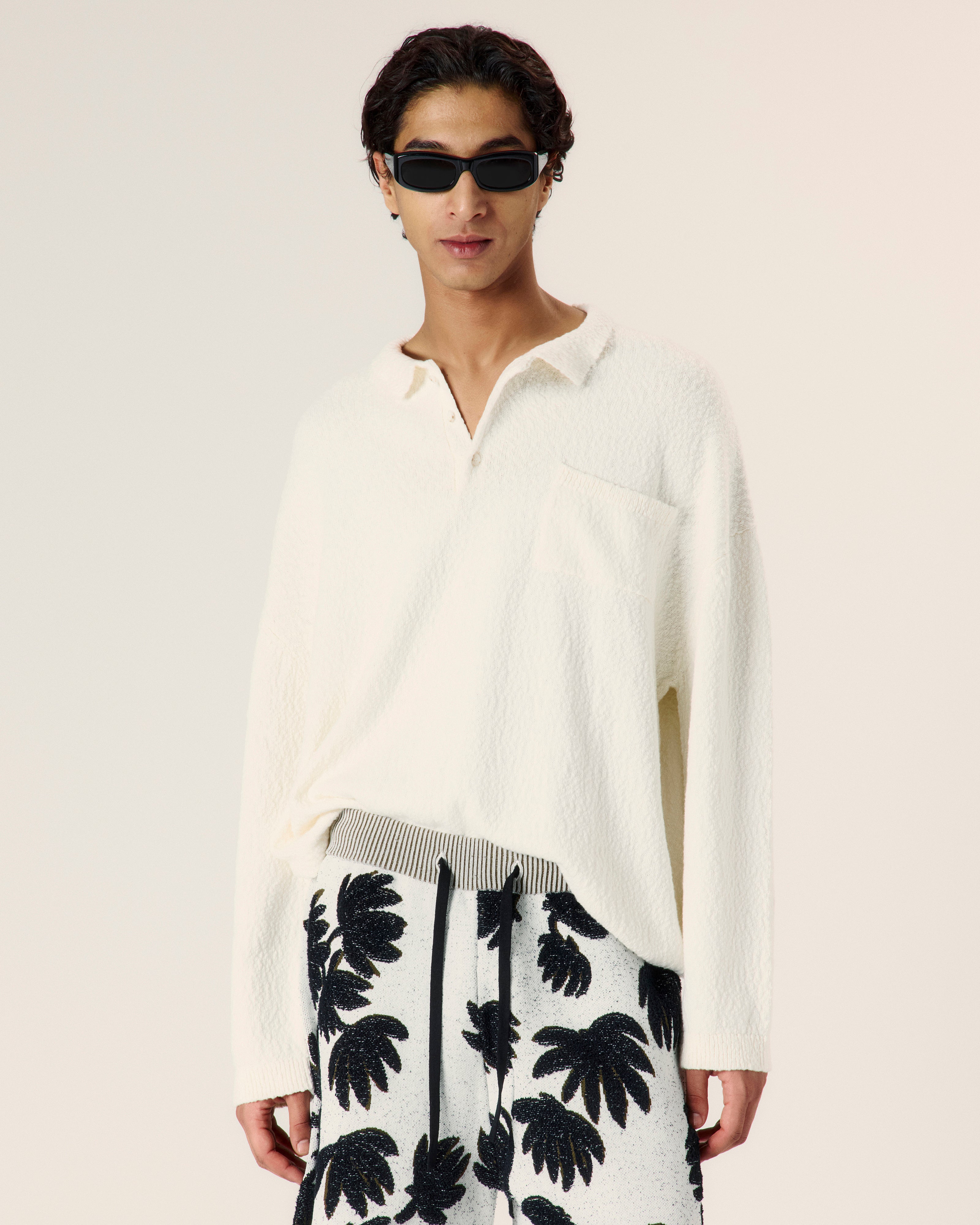 Boxy Polo Knit - COMMAS