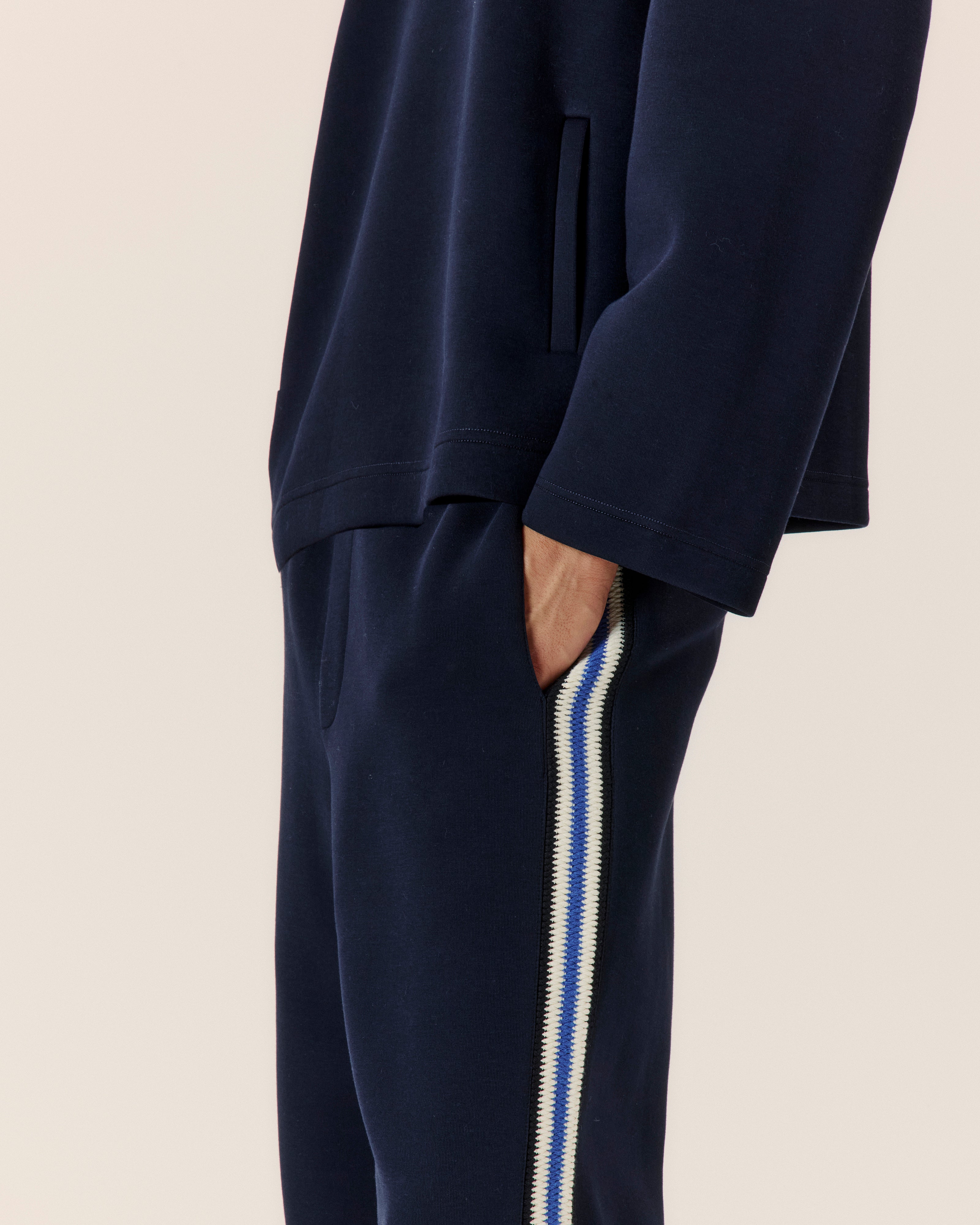 Crochet Stripe Jersey Trouser - COMMAS