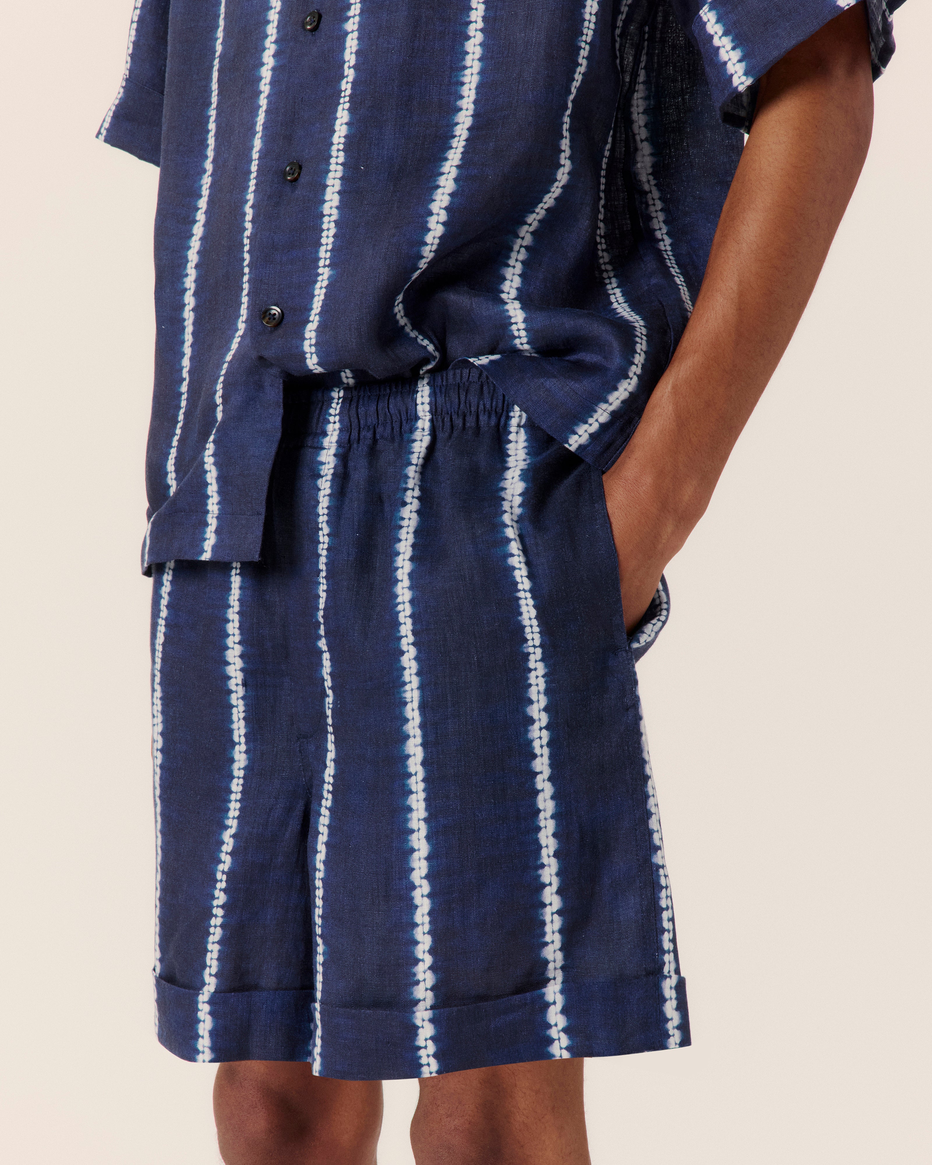 Shibori Stripe Short - COMMAS