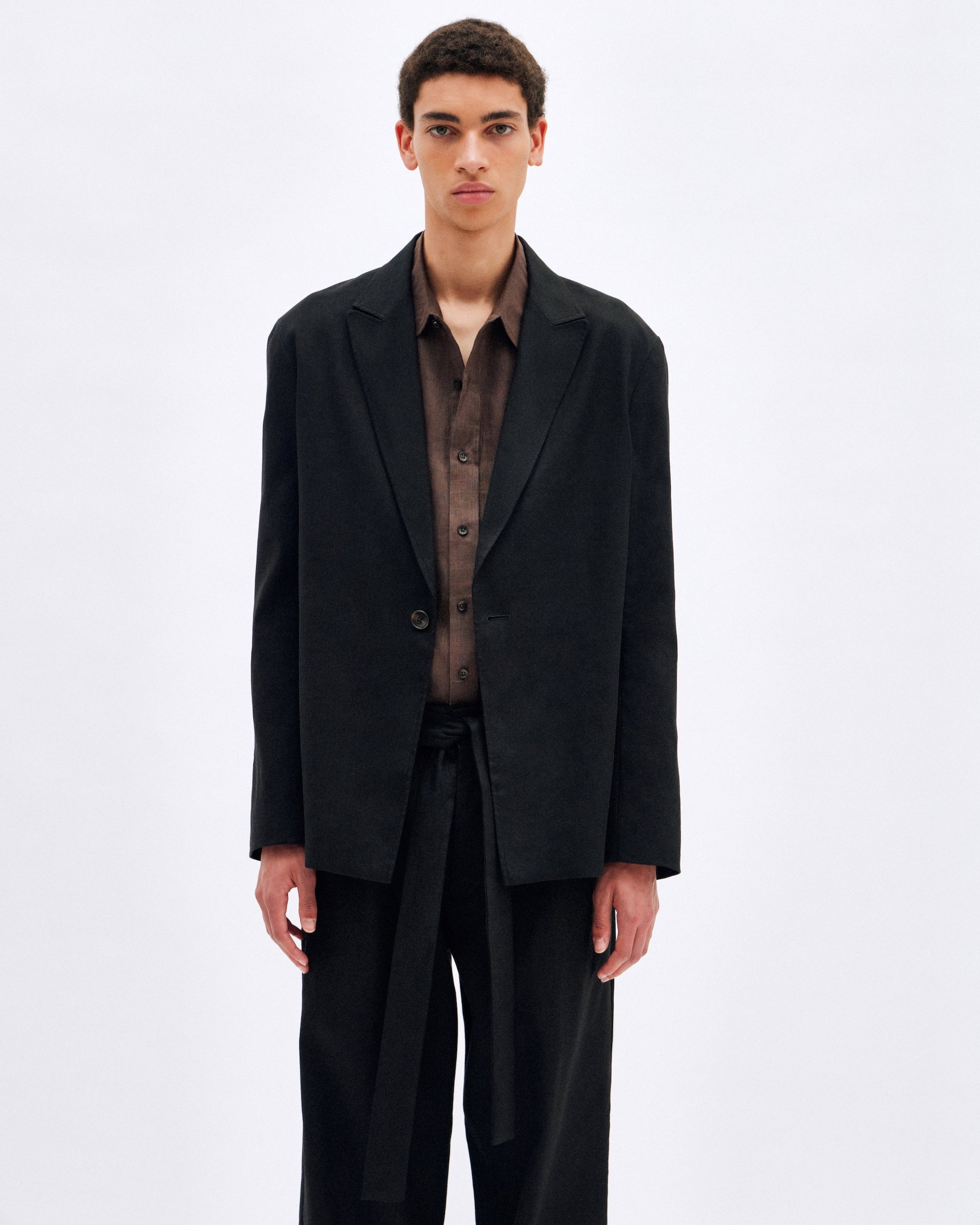 Black Single Breasted Jacket - COMMAS