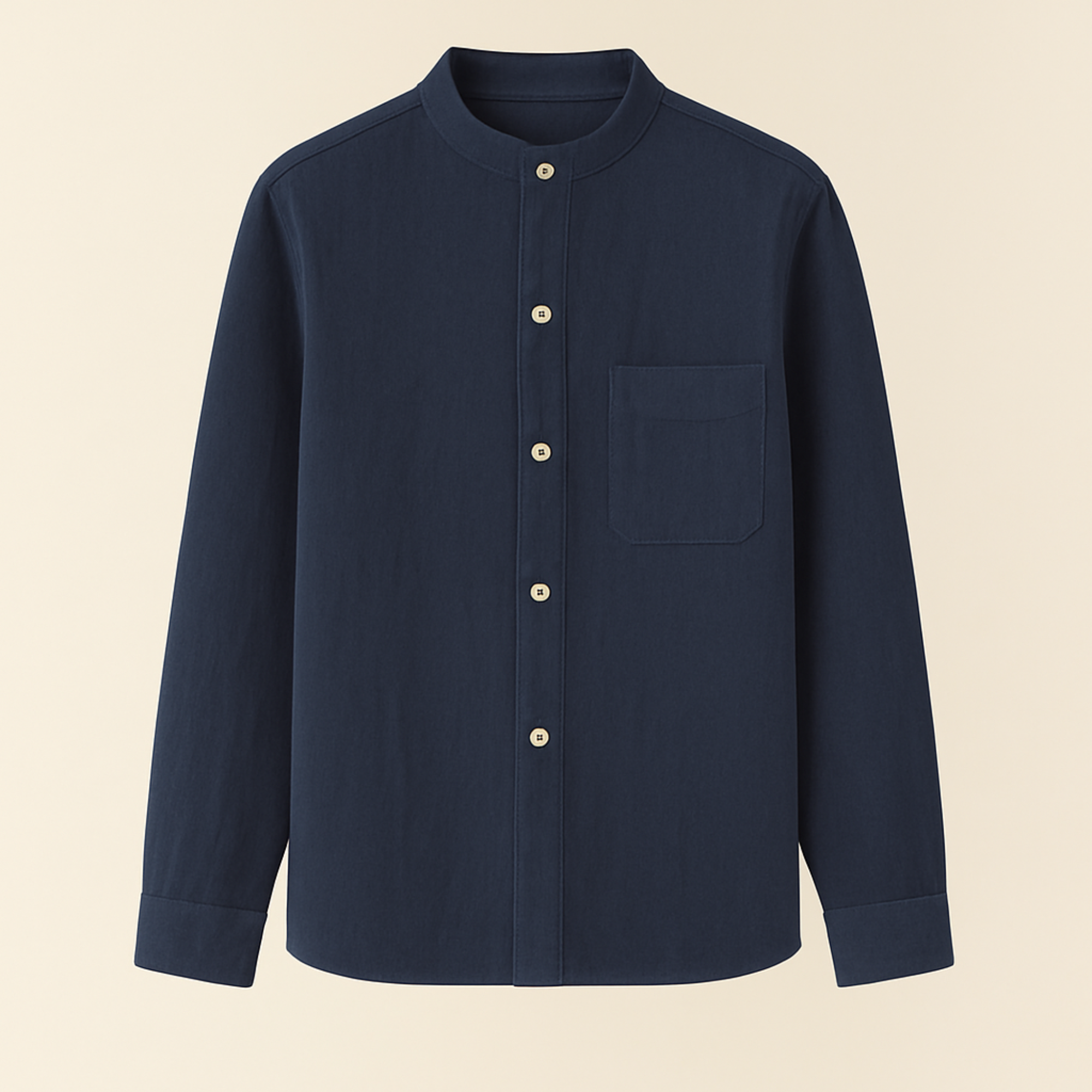 Stand Collar Long Sleeve Shirt