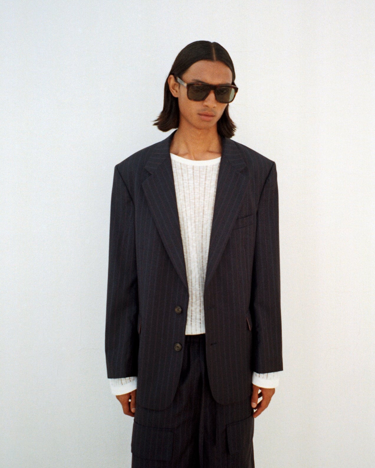 French Pinstripe Double Breasted Jacket