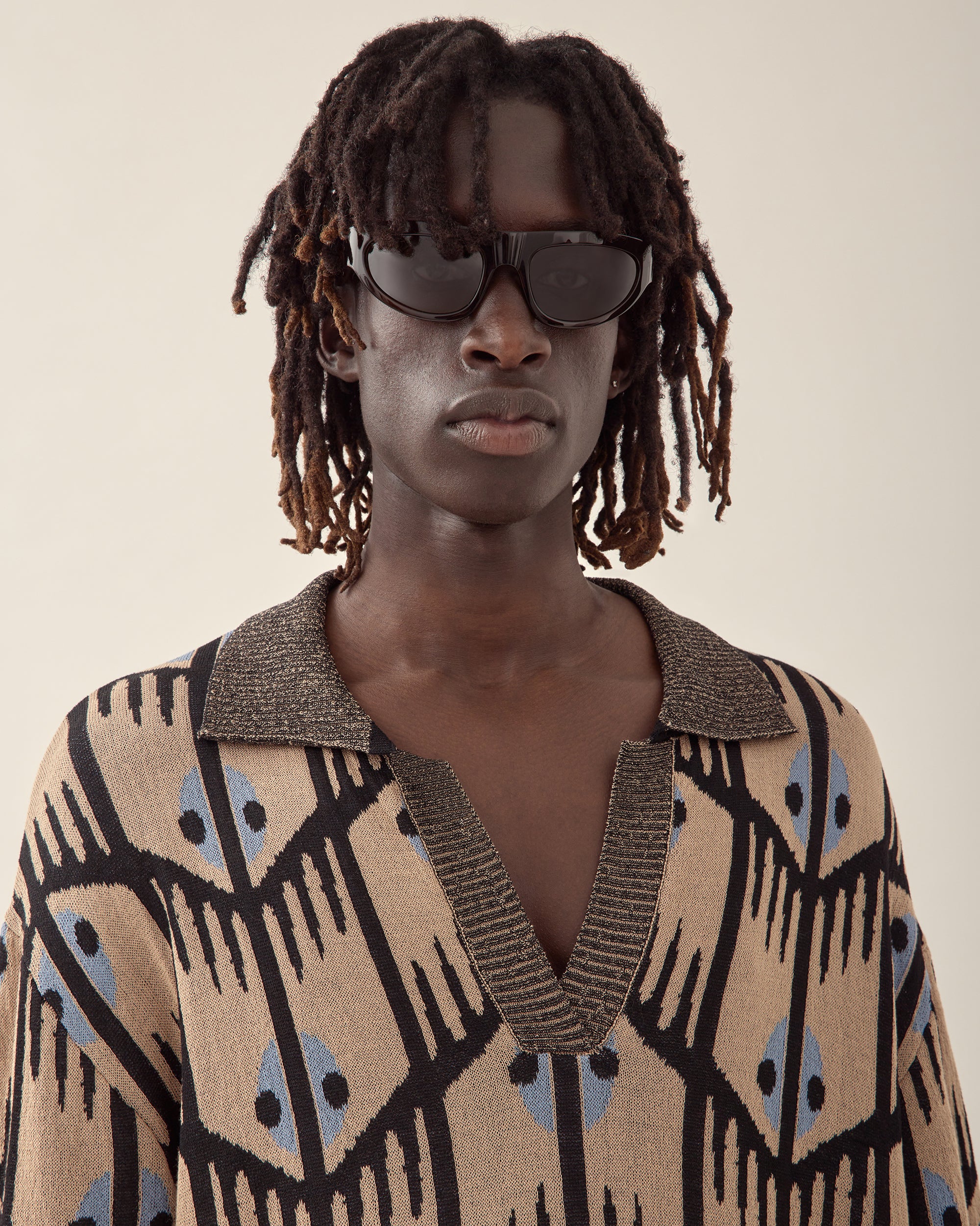 Geometric Jacquard Polo