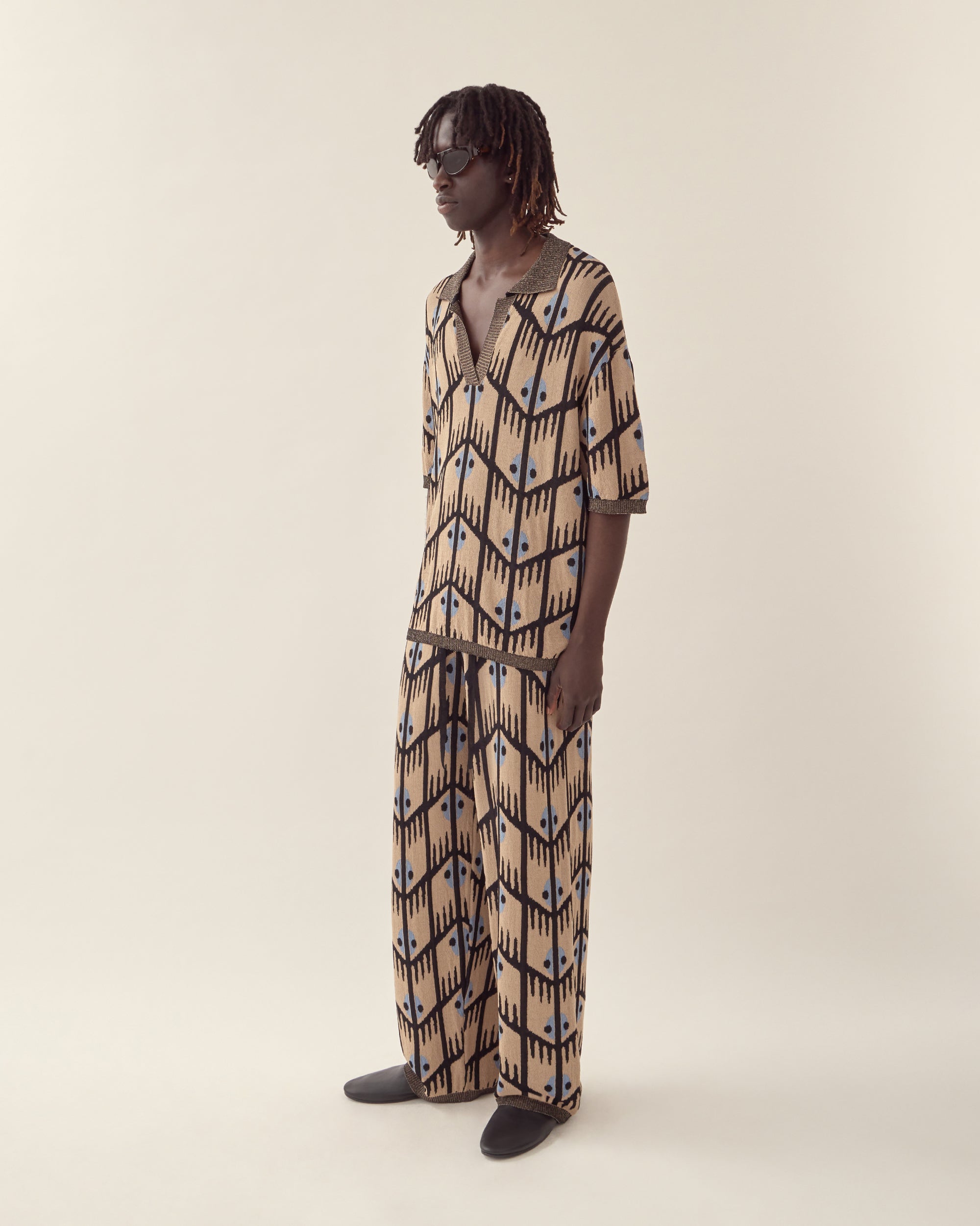 Geometric Jacquard Trouser