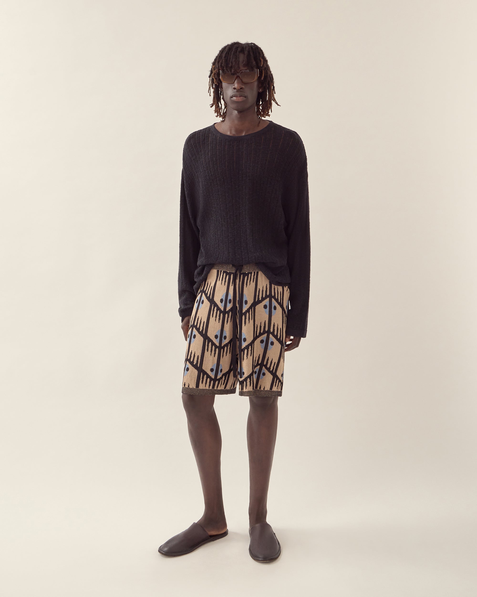 Geometric Jacquard Short