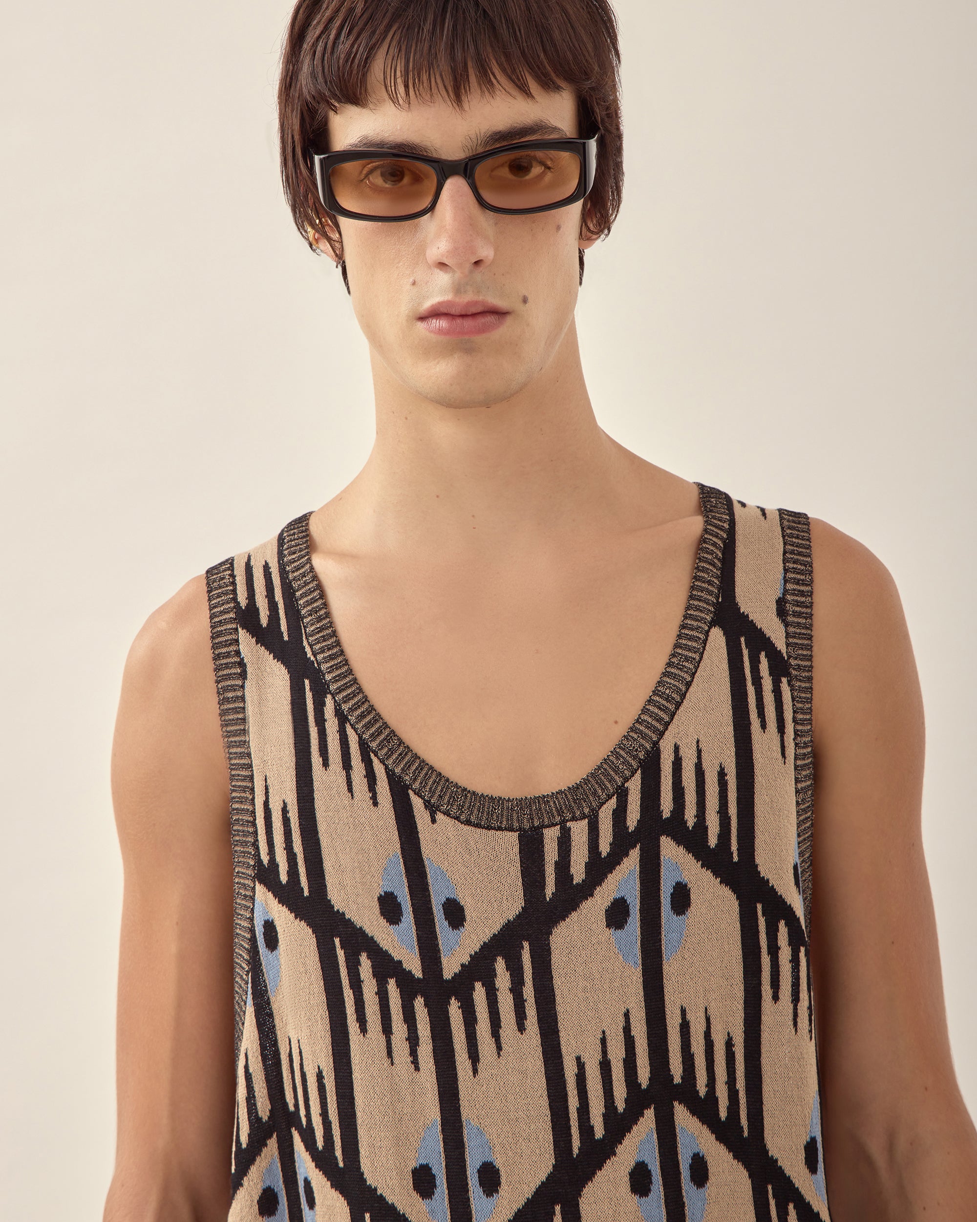 Geometric Jacquard Tank