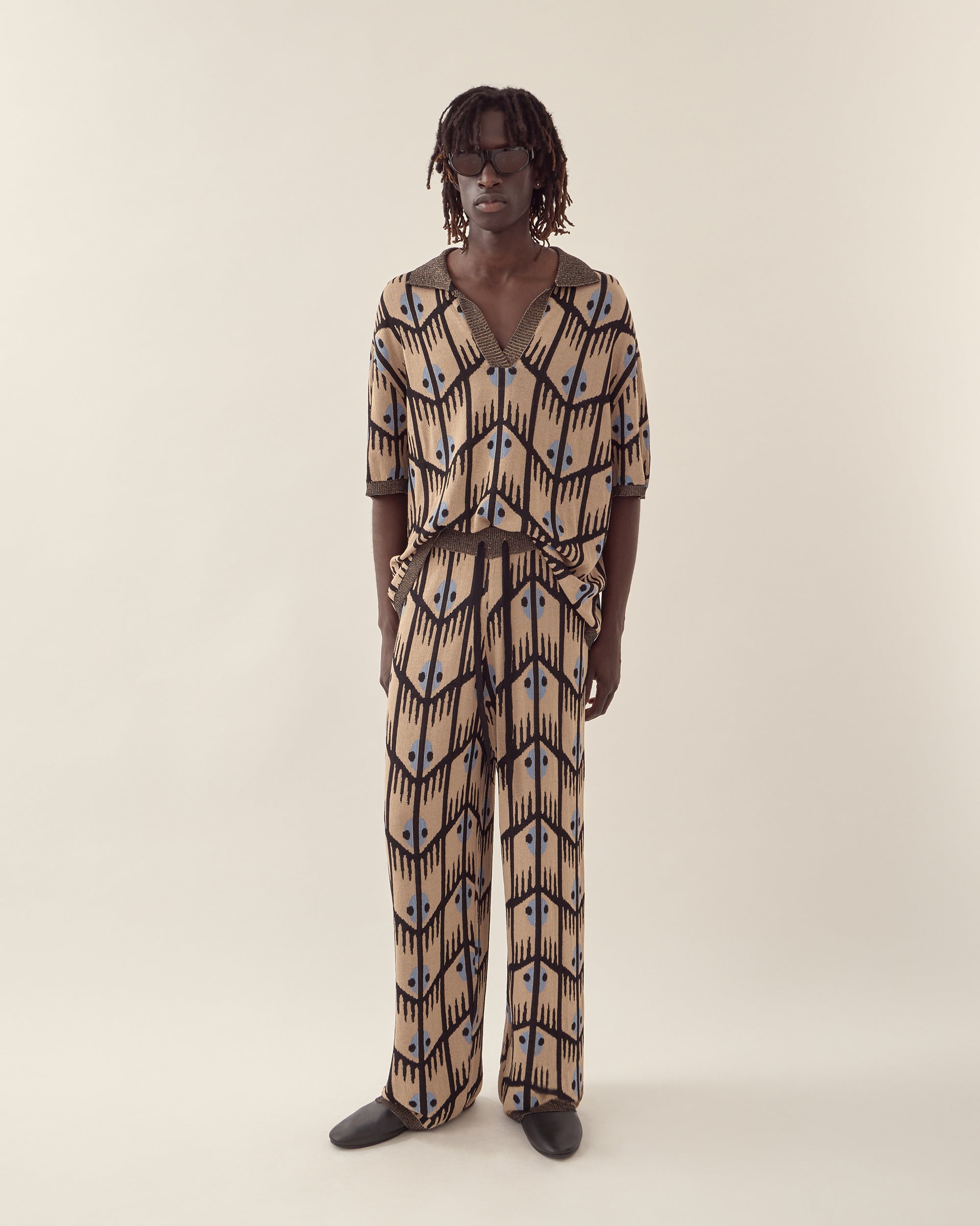 Geometric Jacquard Trouser