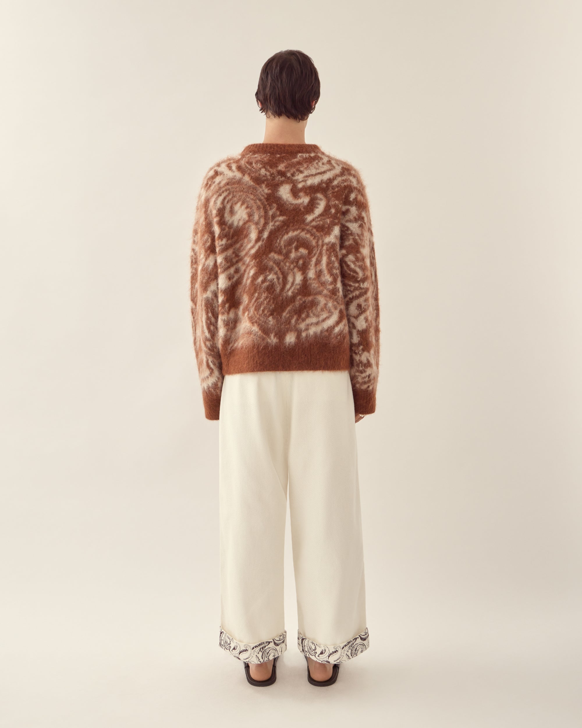 Mohair Paisley Jacquard Sweater