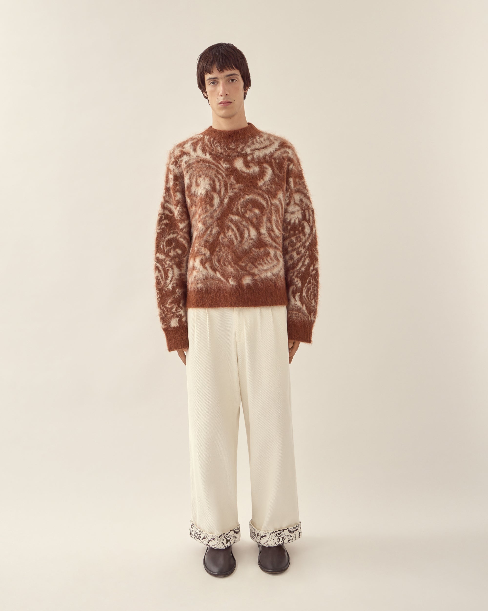 Mohair Paisley Jacquard Sweater