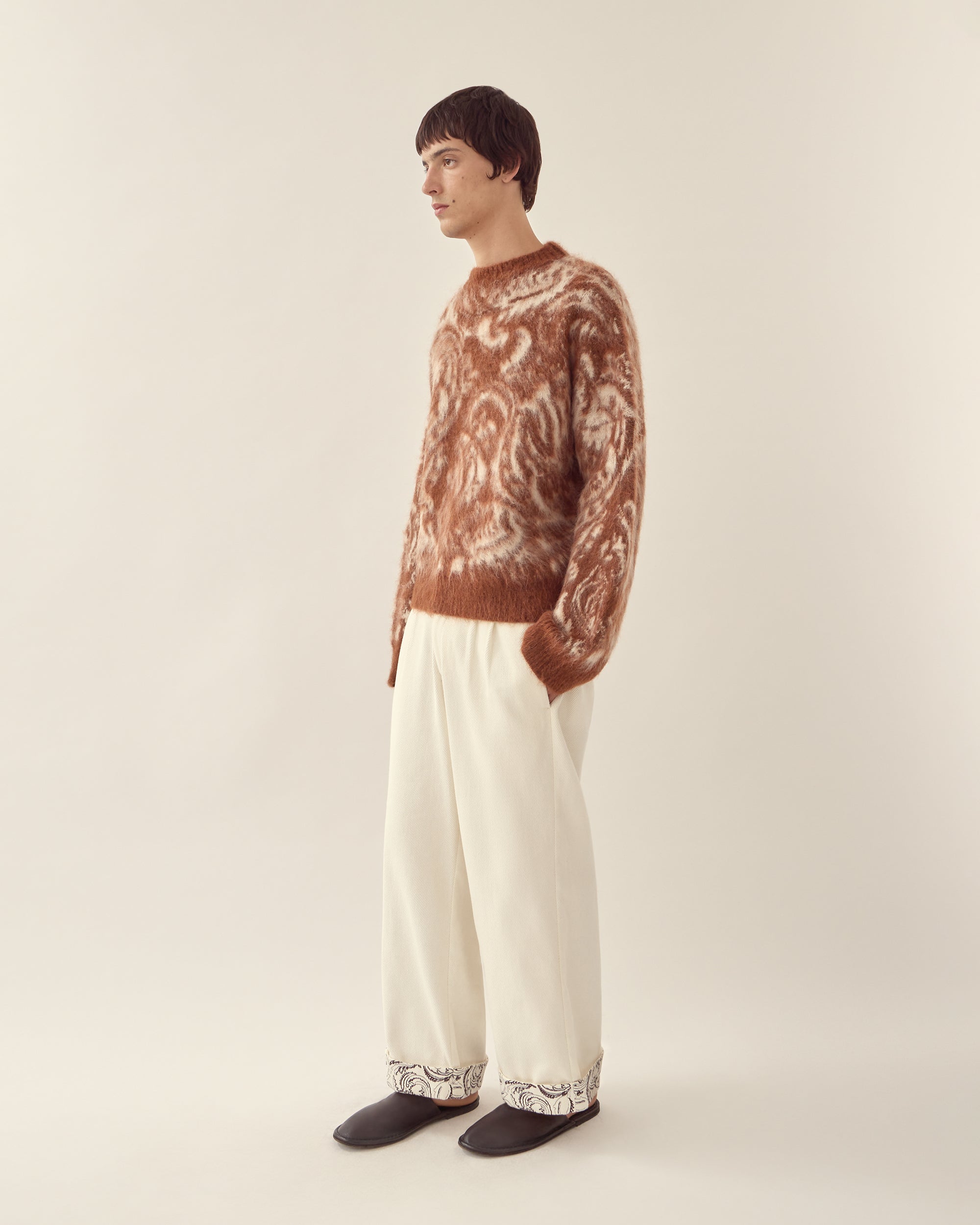 Mohair Paisley Jacquard Sweater