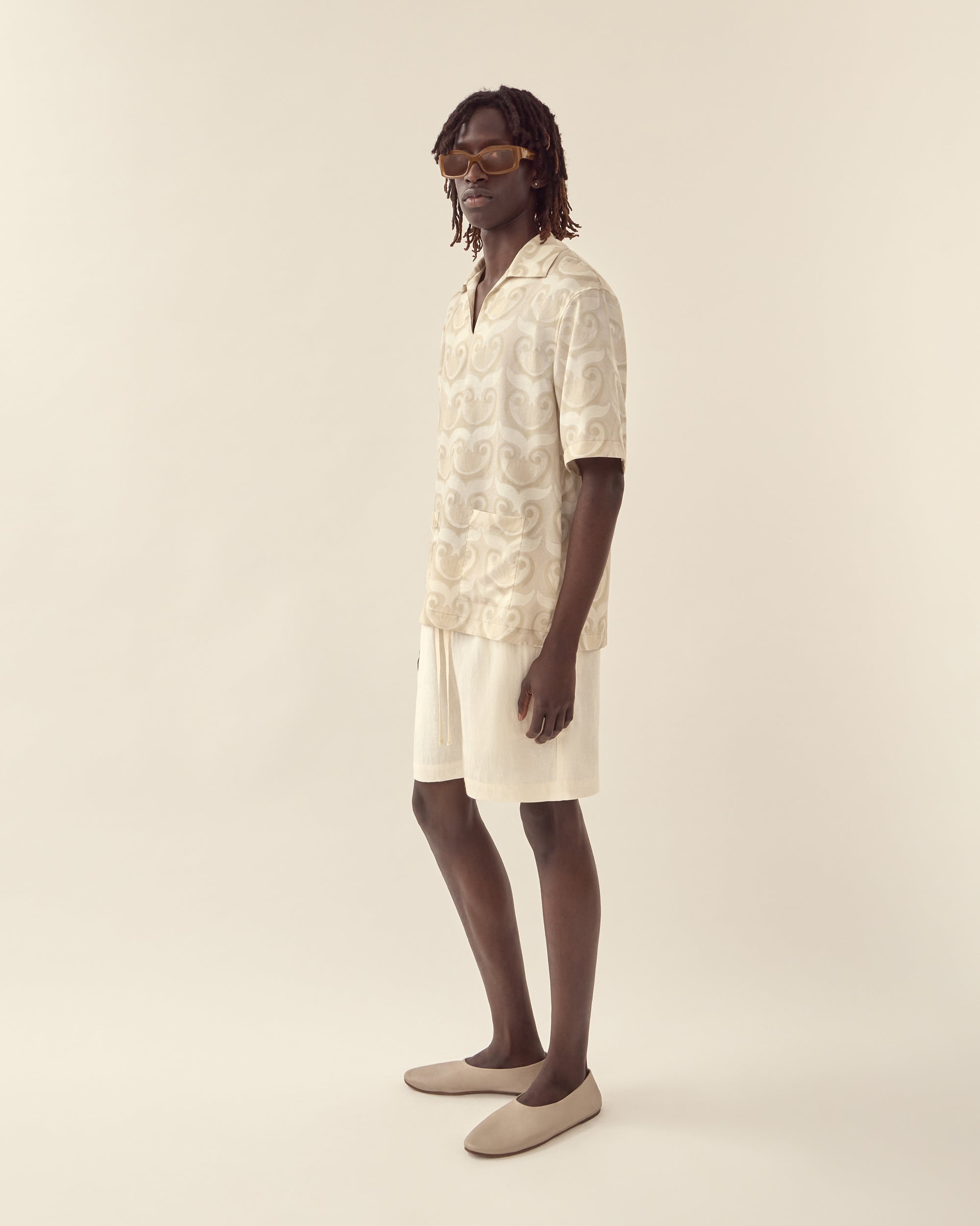 Painted Shell Nautical Silk Shirt