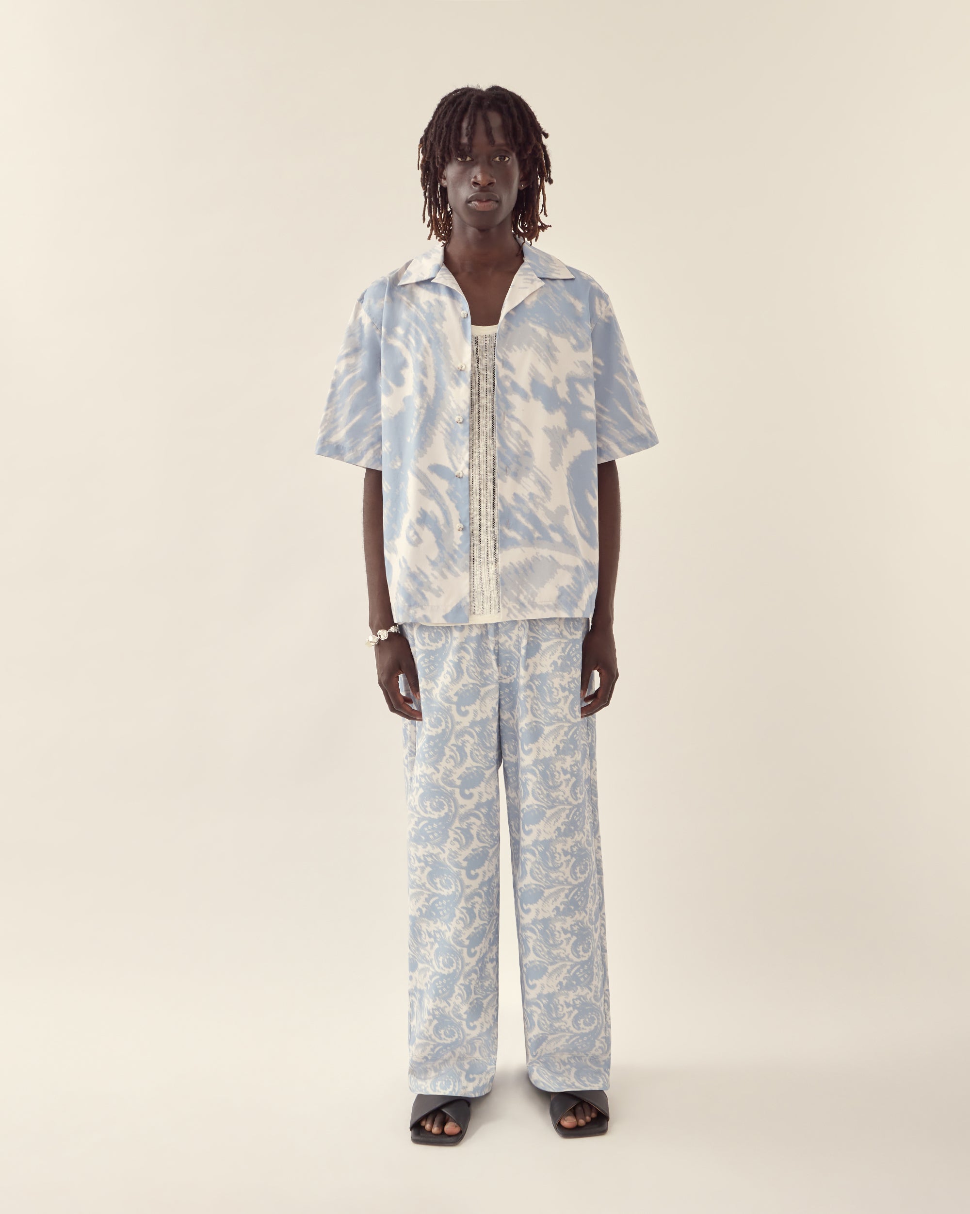 Paisley Print Camp Collar Shirt