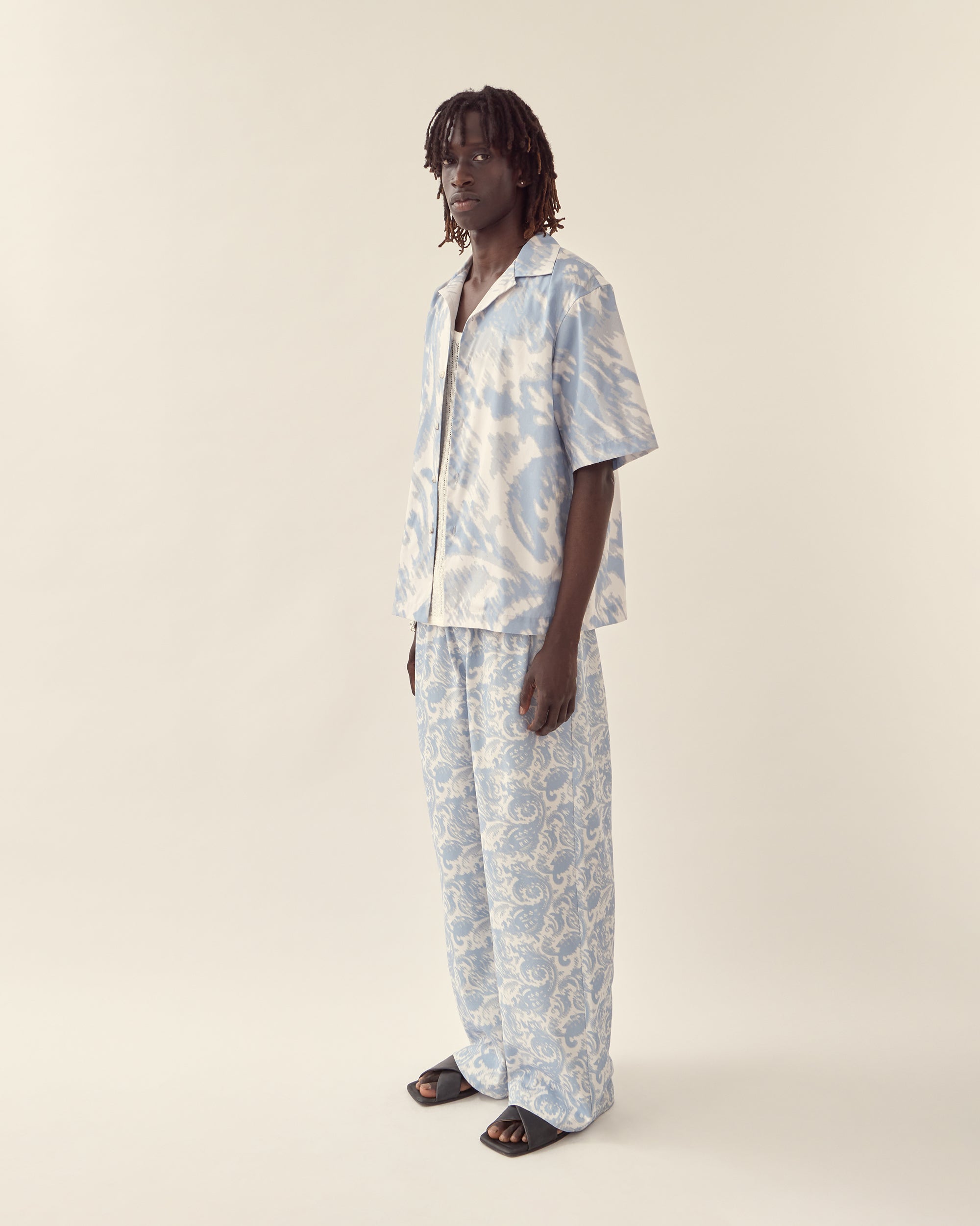 Paisley Print Camp Collar Shirt