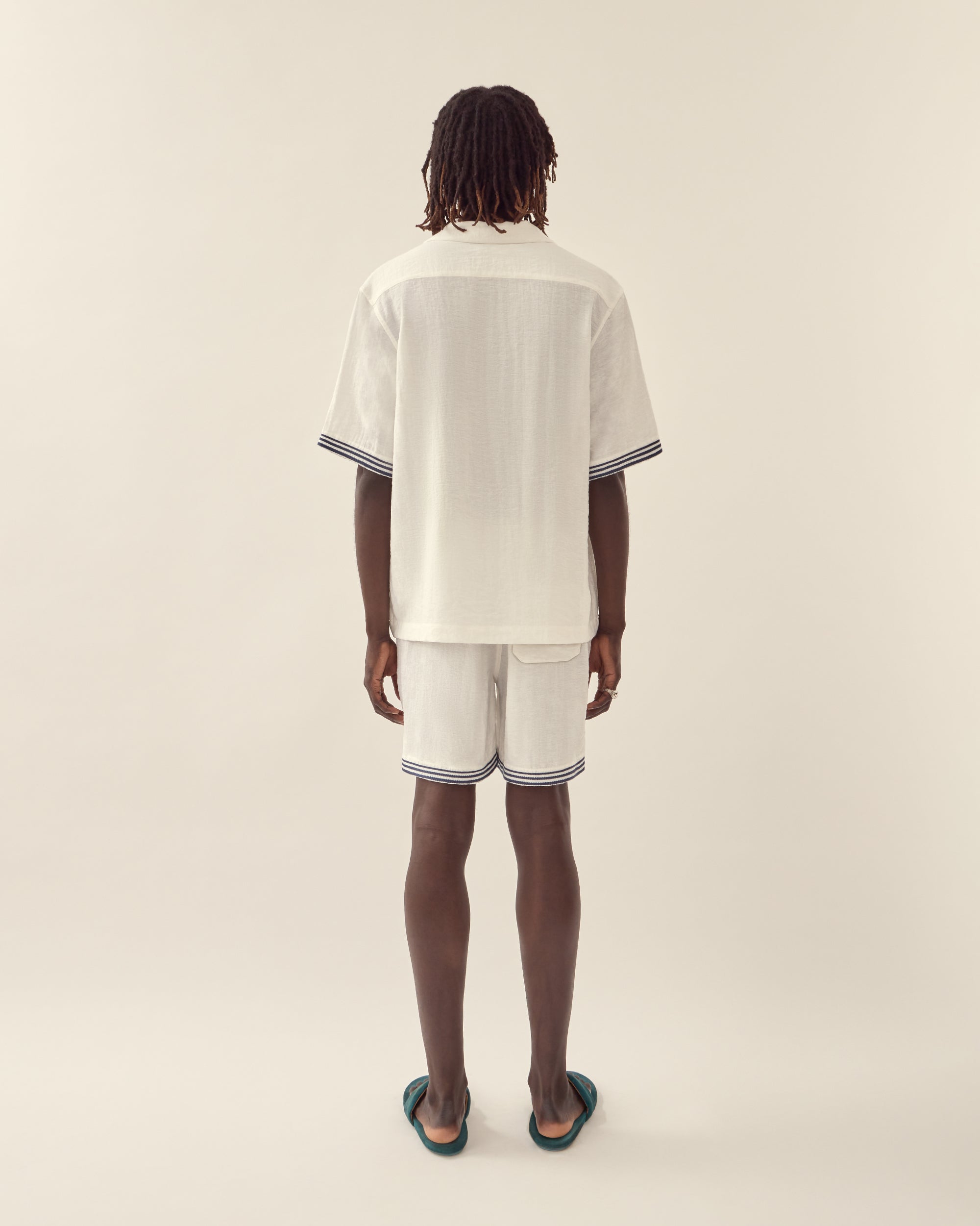 Rope Embroidery Camp Collar Shirt