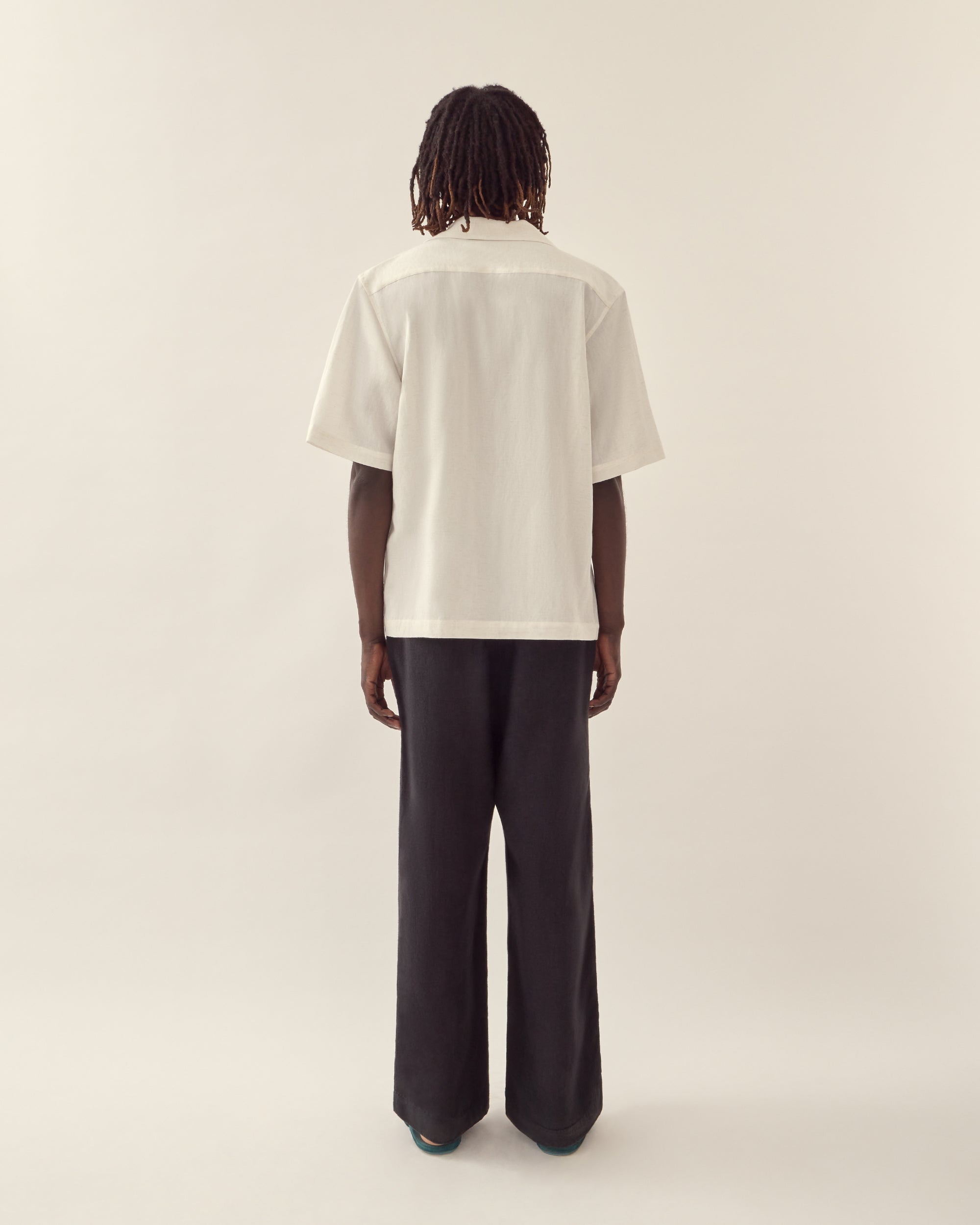 Shell Embroidered Camp Collar Shirt