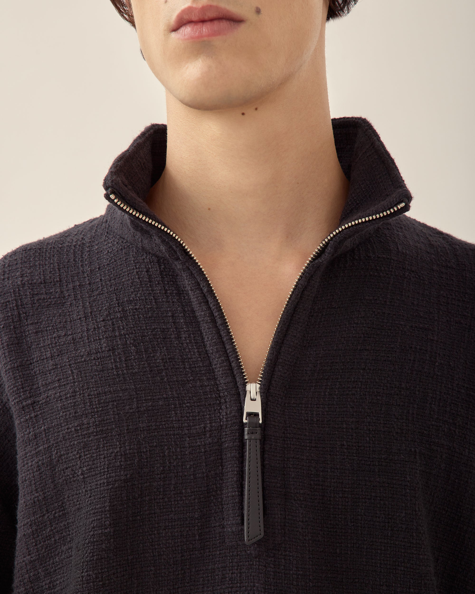 Textured Cotton Pullover