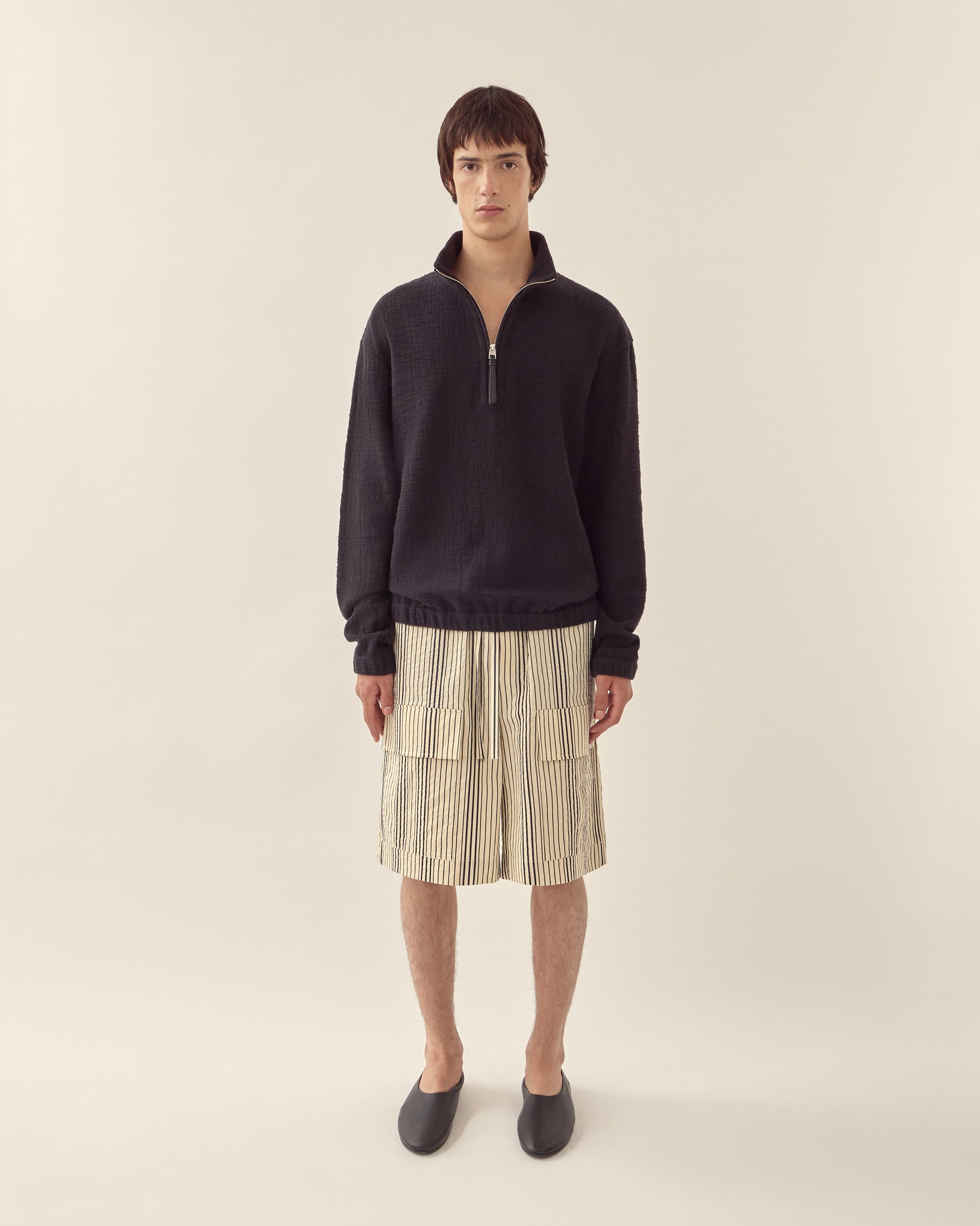 Textured Cotton Pullover