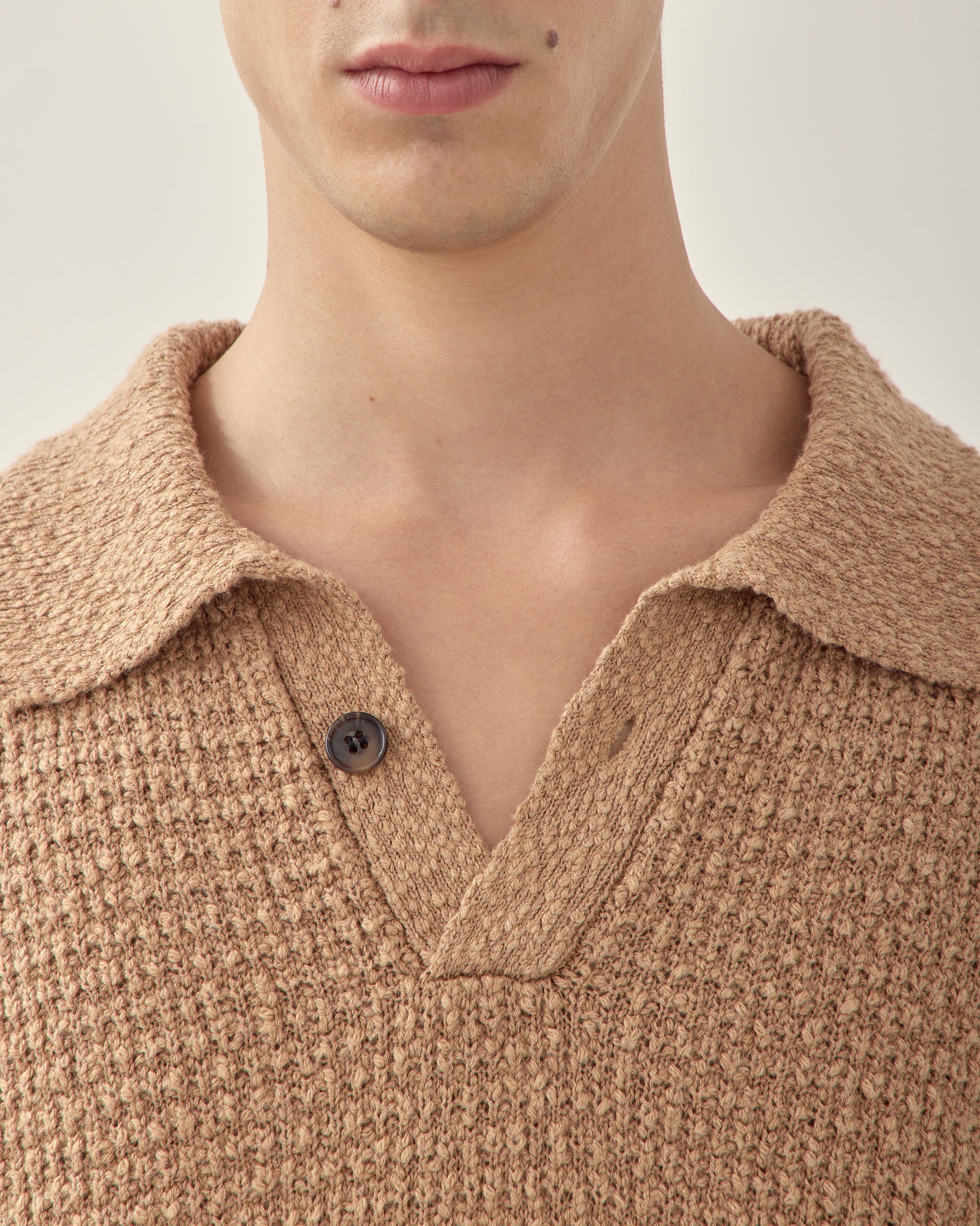 Textured Knit Polo