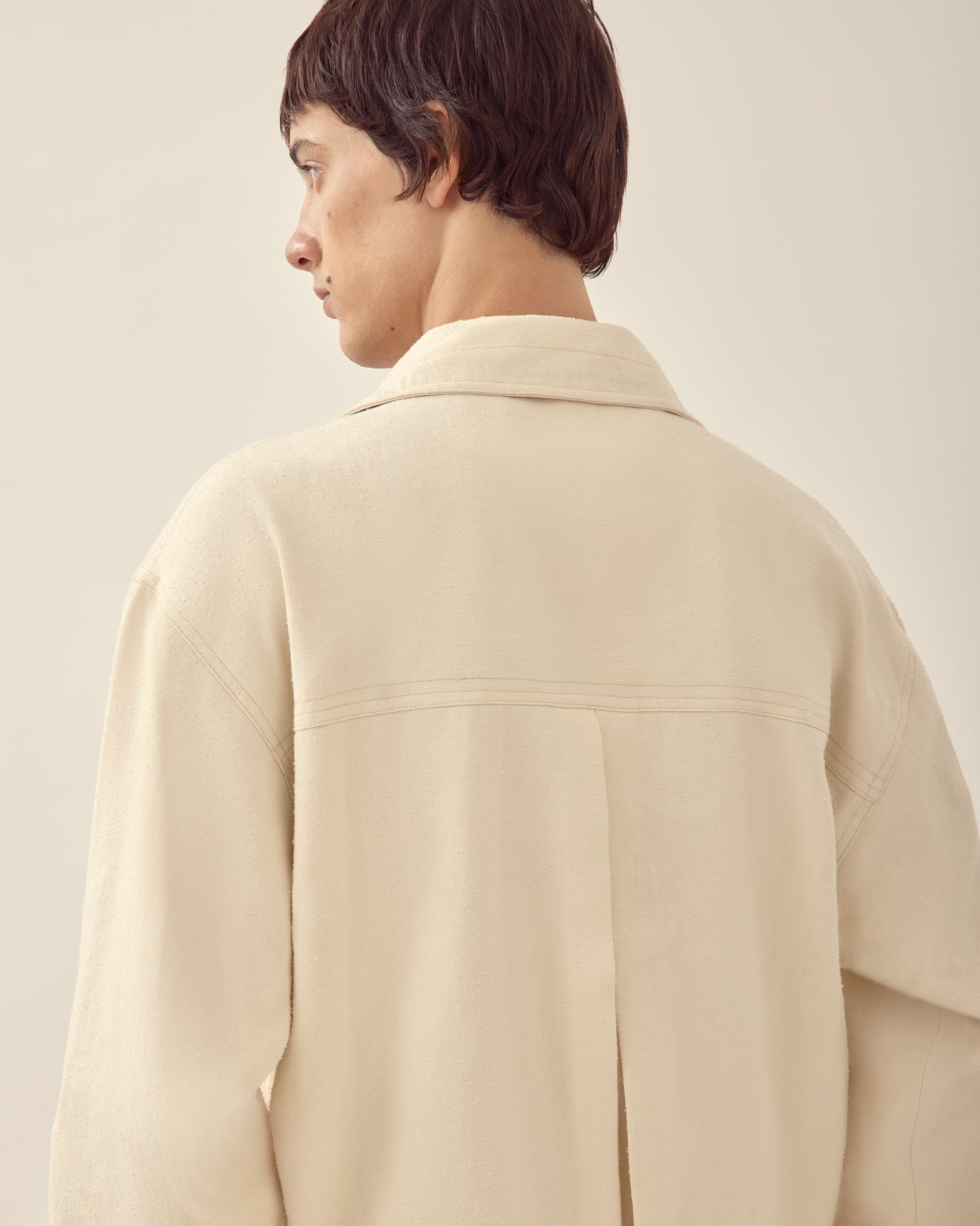 Textured Linen Rayon Blouson