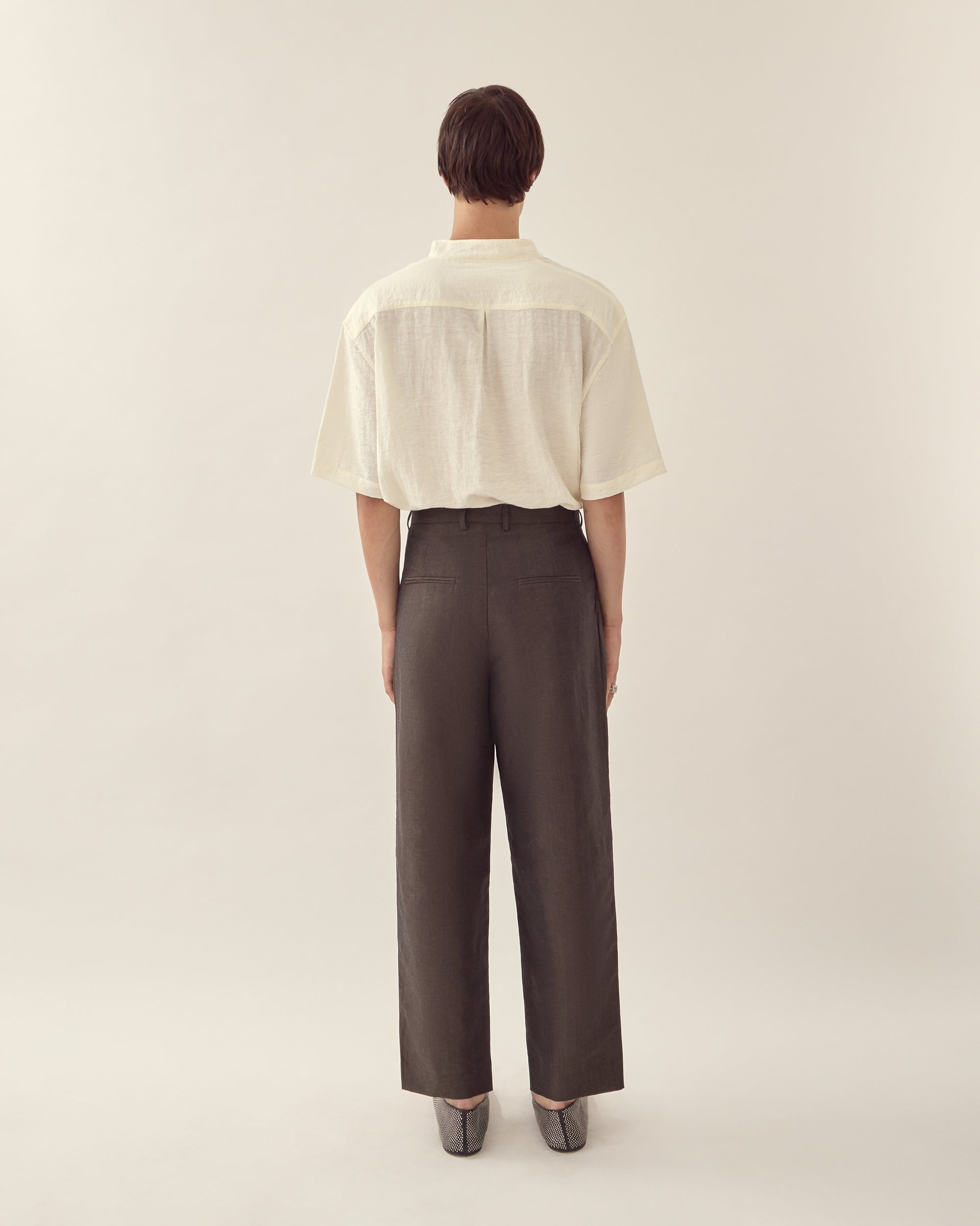 Wool Linen Tailored Trouser
