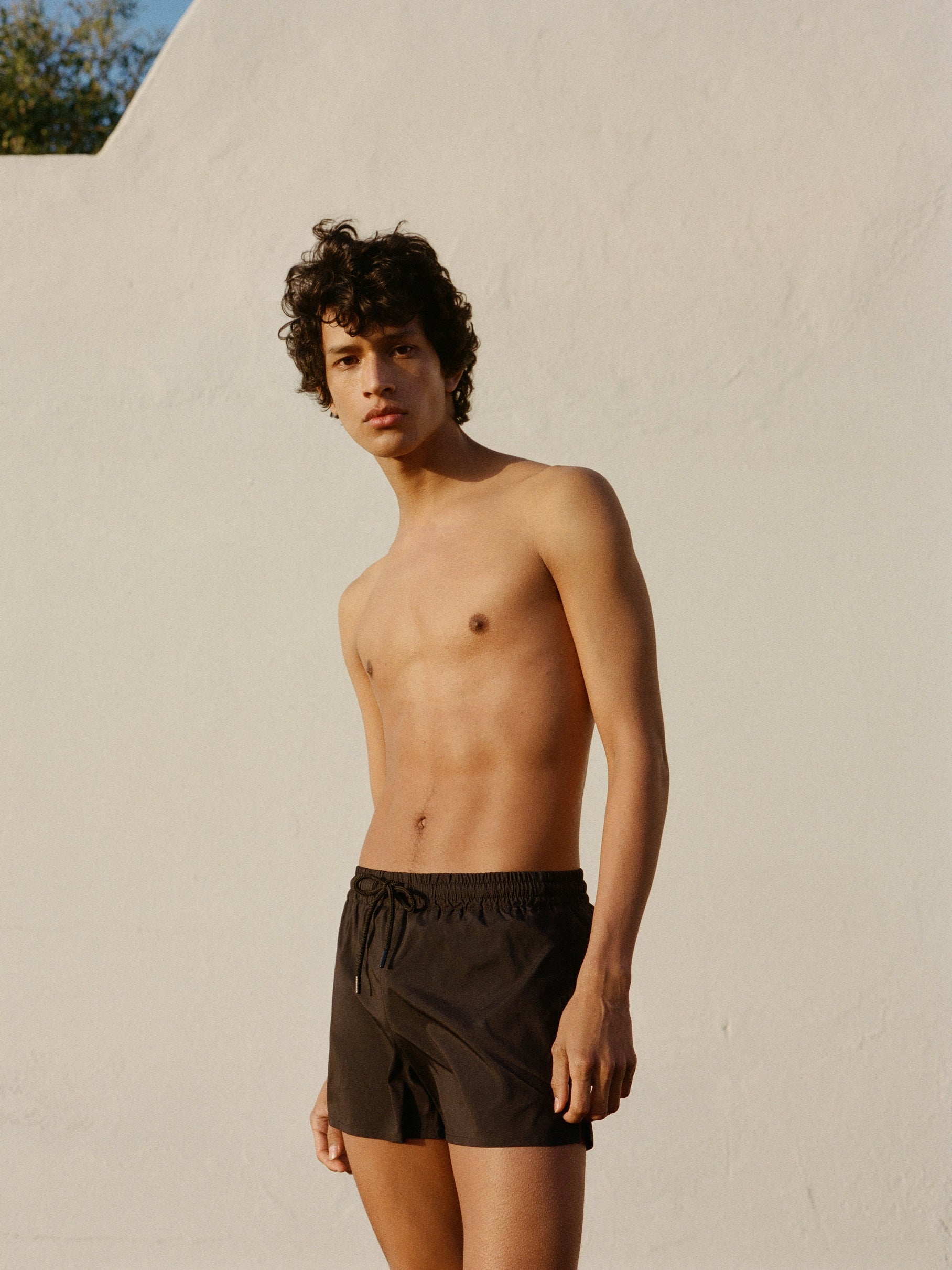 Black Short Length Swim Short - COMMAS