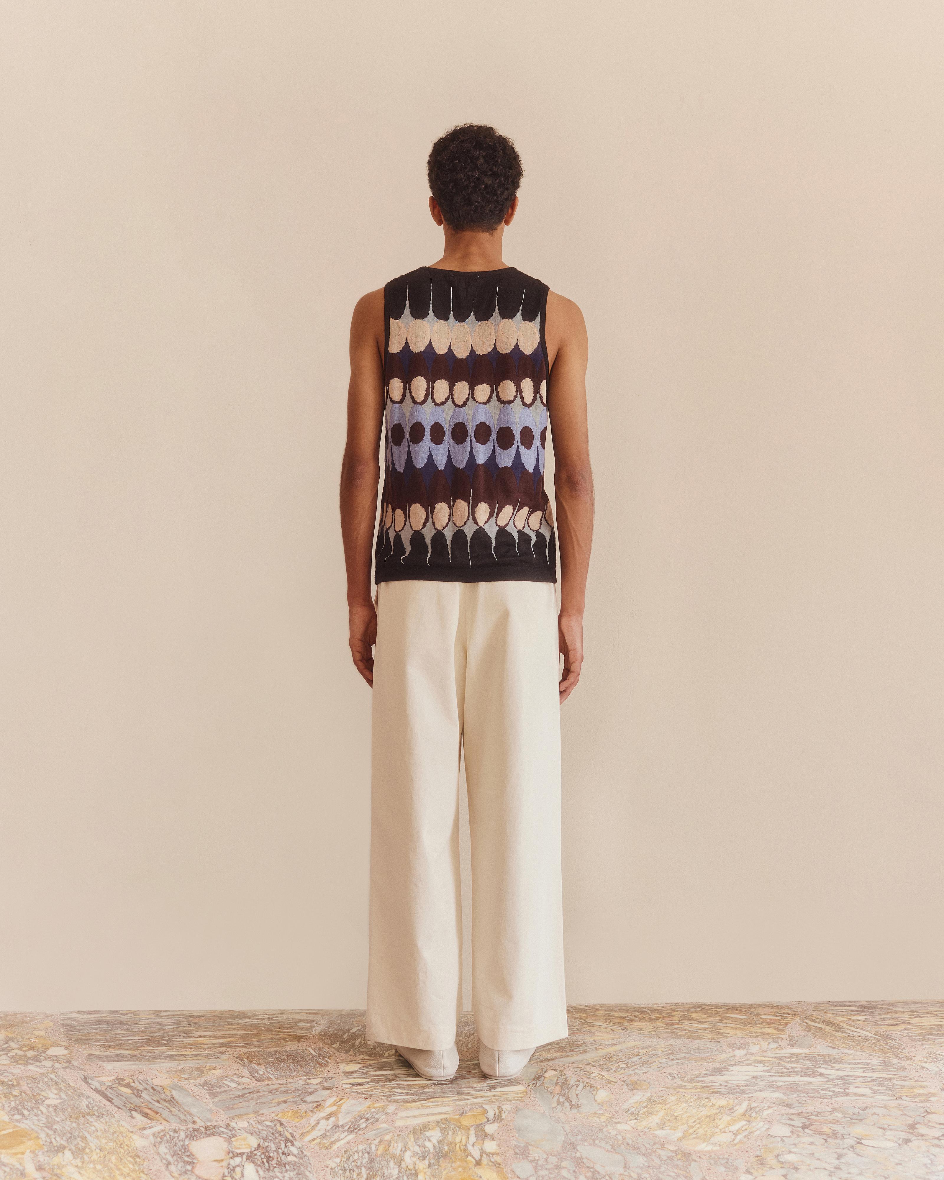 Fall Front Trouser White