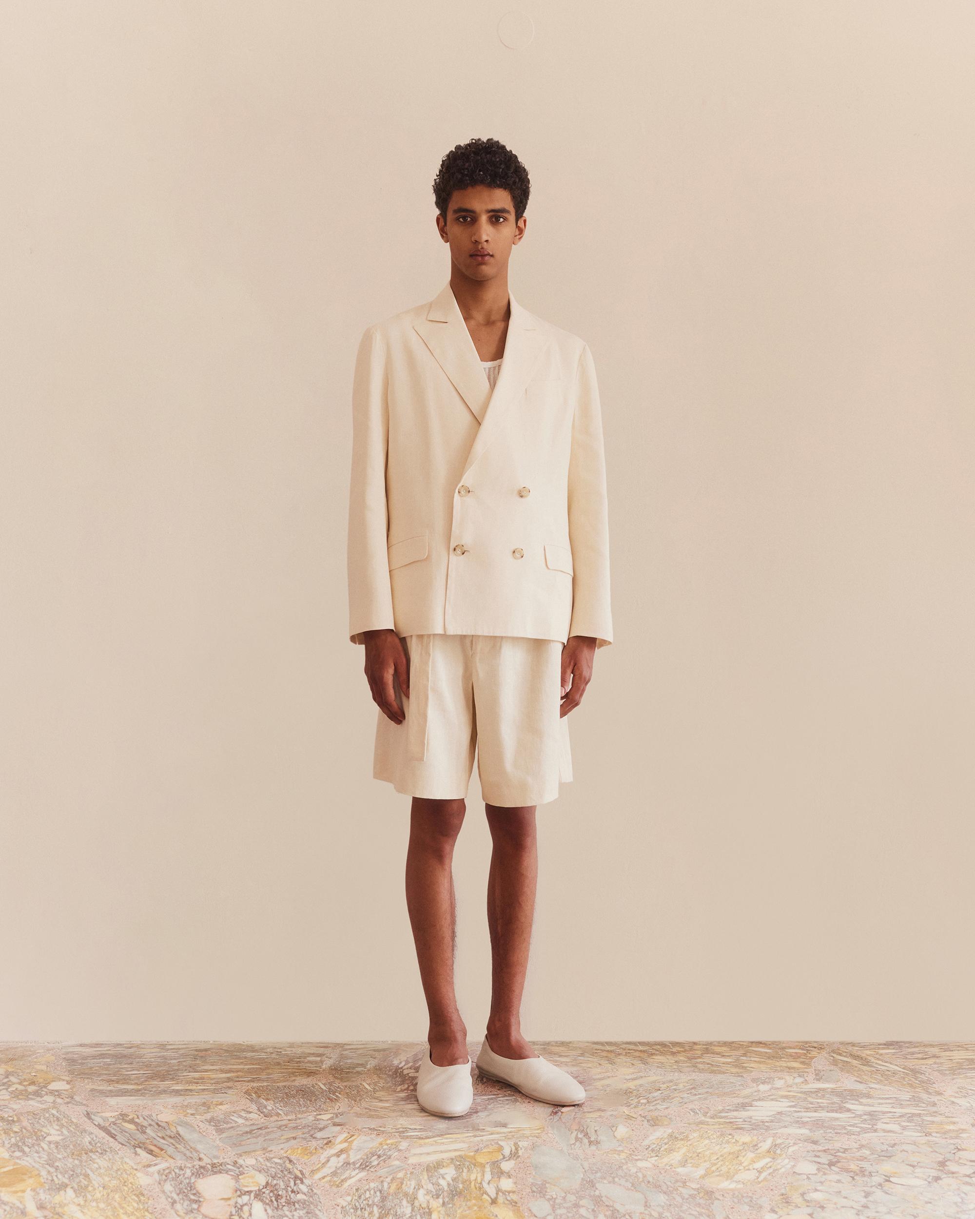 Double Breasted Jacket Cream