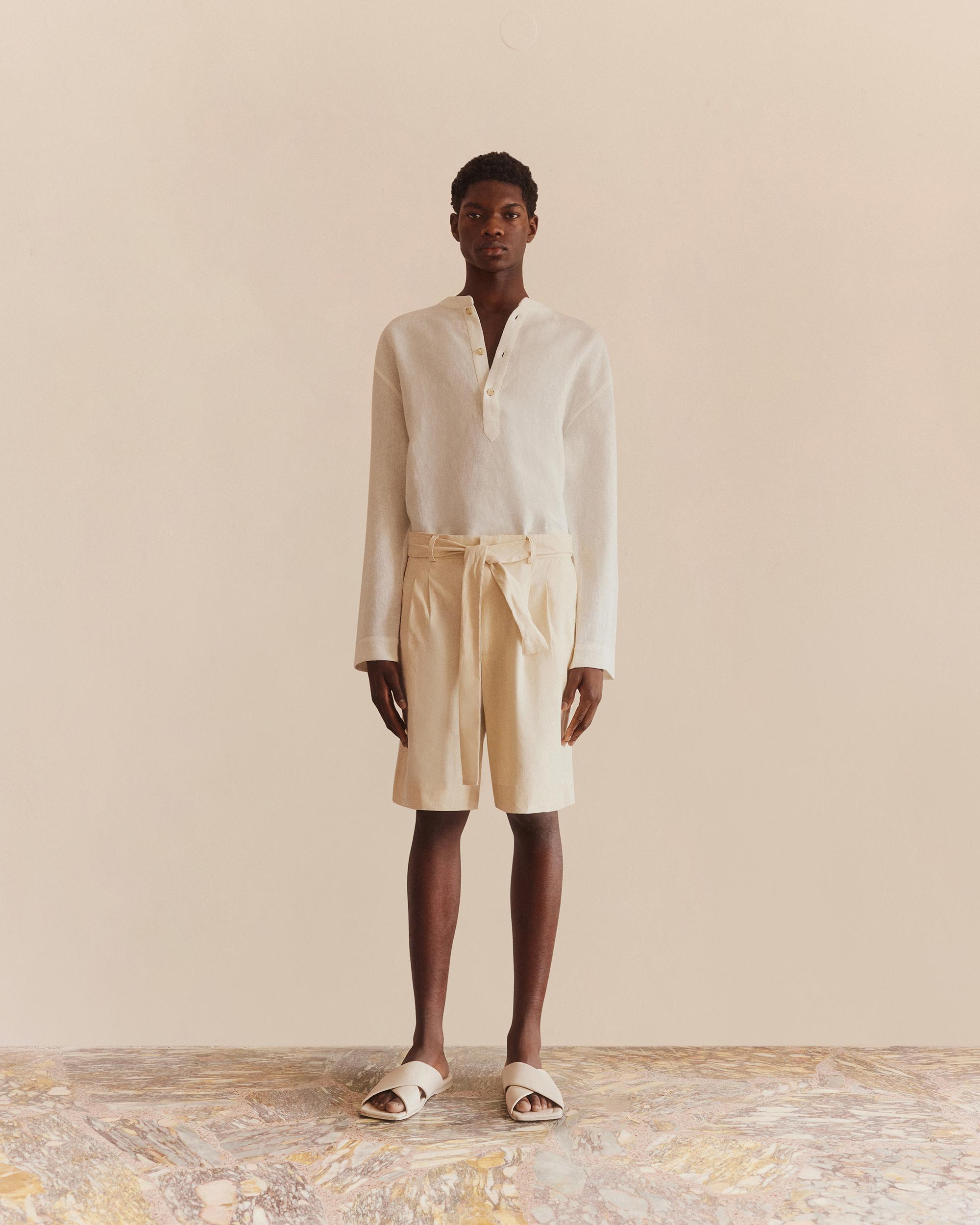 Classic Tailored Shorts Cream Classic Tailored Shorts Cream