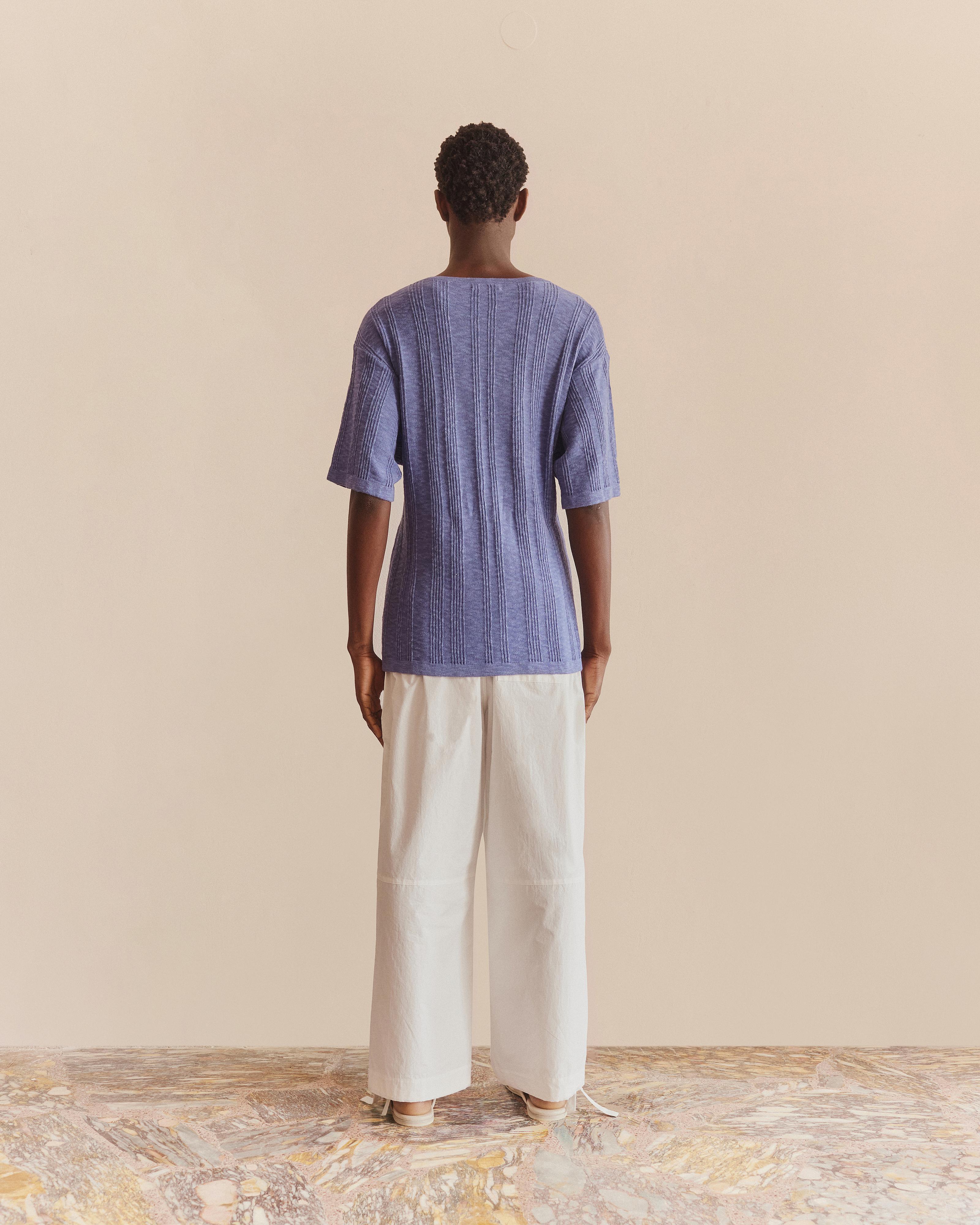 Linen Cotton T-Shirt Blue