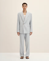 COMMAS RESORT 2024 Fresco Blue Shawl Collar Tailored Jacket and Tailored Trousers