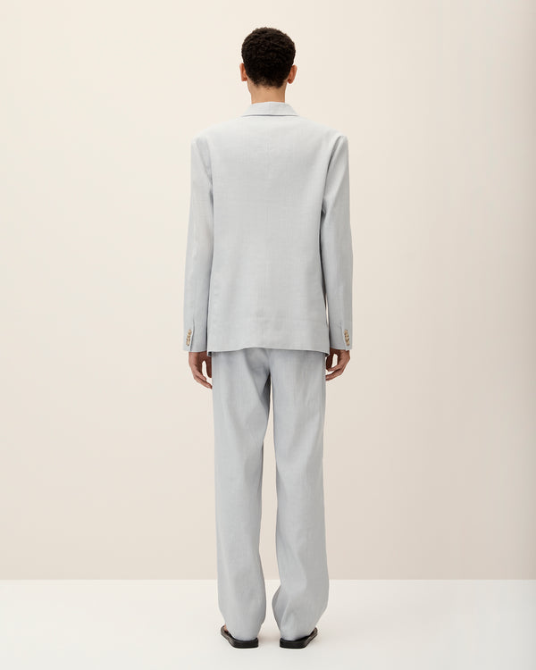 COMMAS RESORT 2024 Fresco Blue Shawl Collar Tailored Jacket and Tailored Trousers