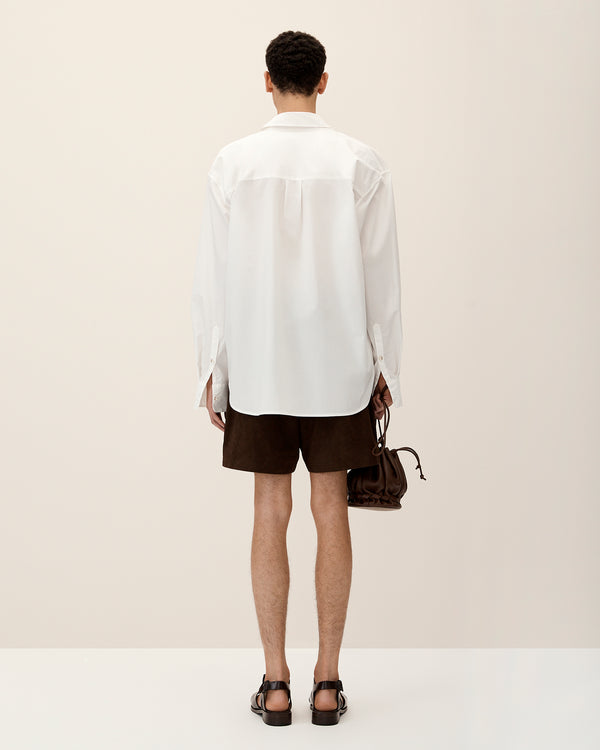 White Embroidered Cotton Shirt - COMMAS 