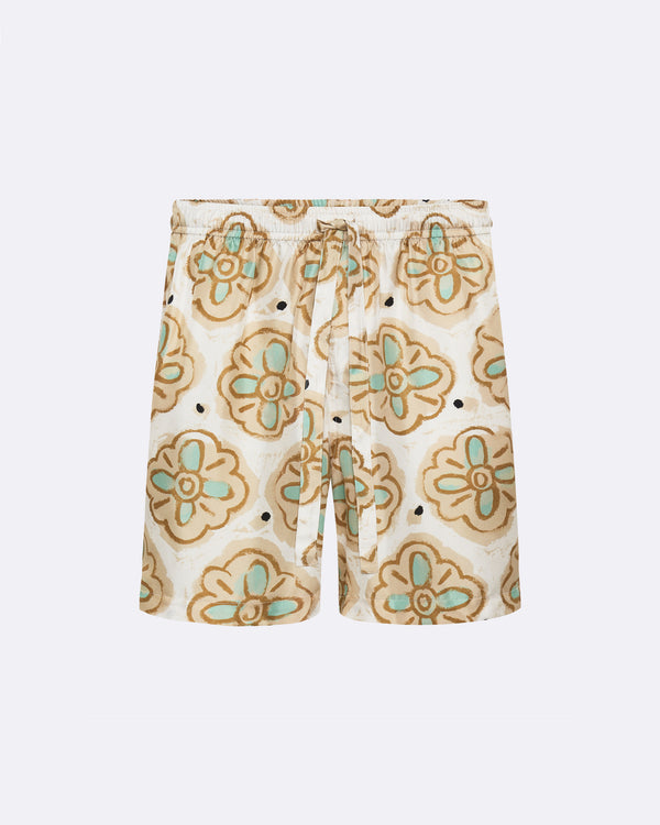 Painted Flower Twill Short