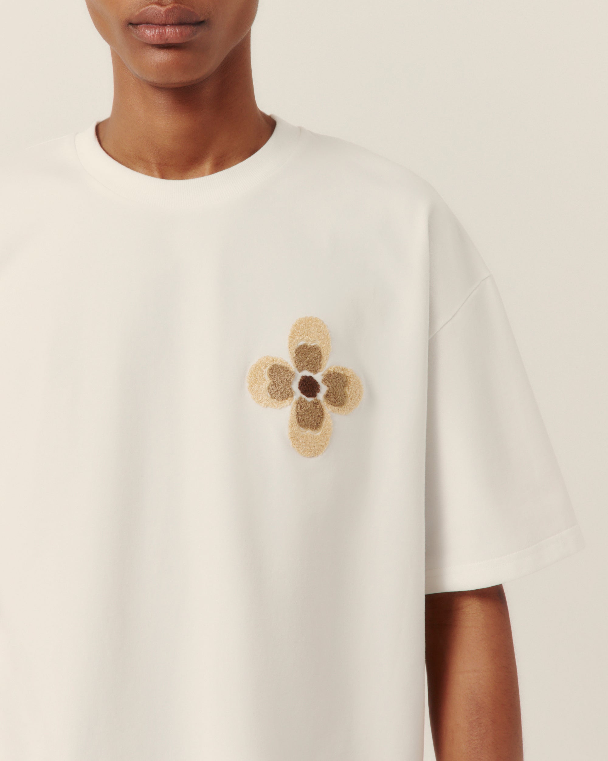 Floral Boucle Embroidered Tee