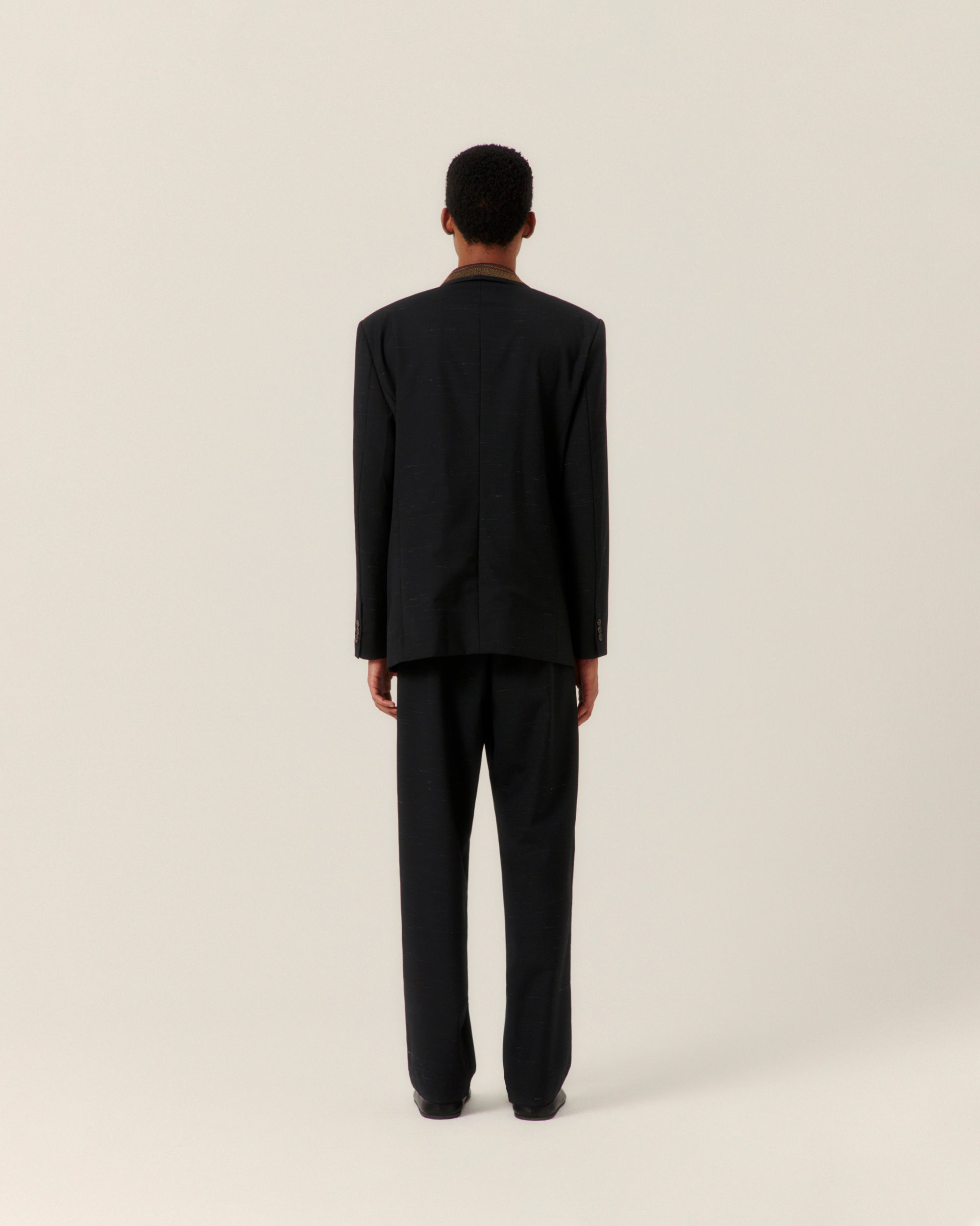 Heathered Straight Leg Tailored Trouser