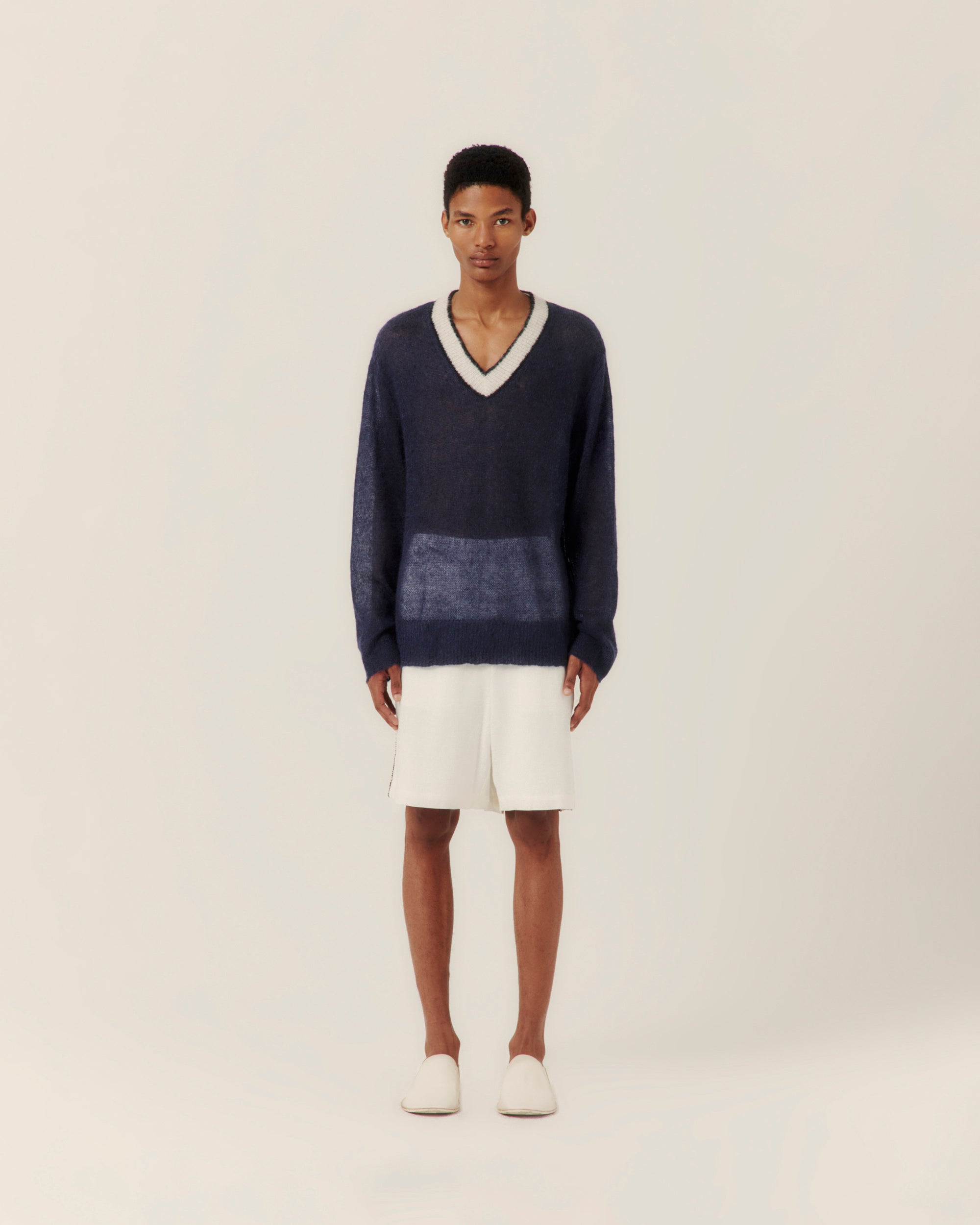 Mohair V Neck Sweater